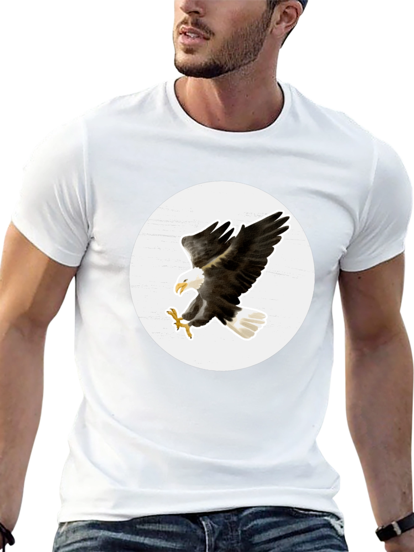 Bald Eagle Graphic T-Shirt - Black