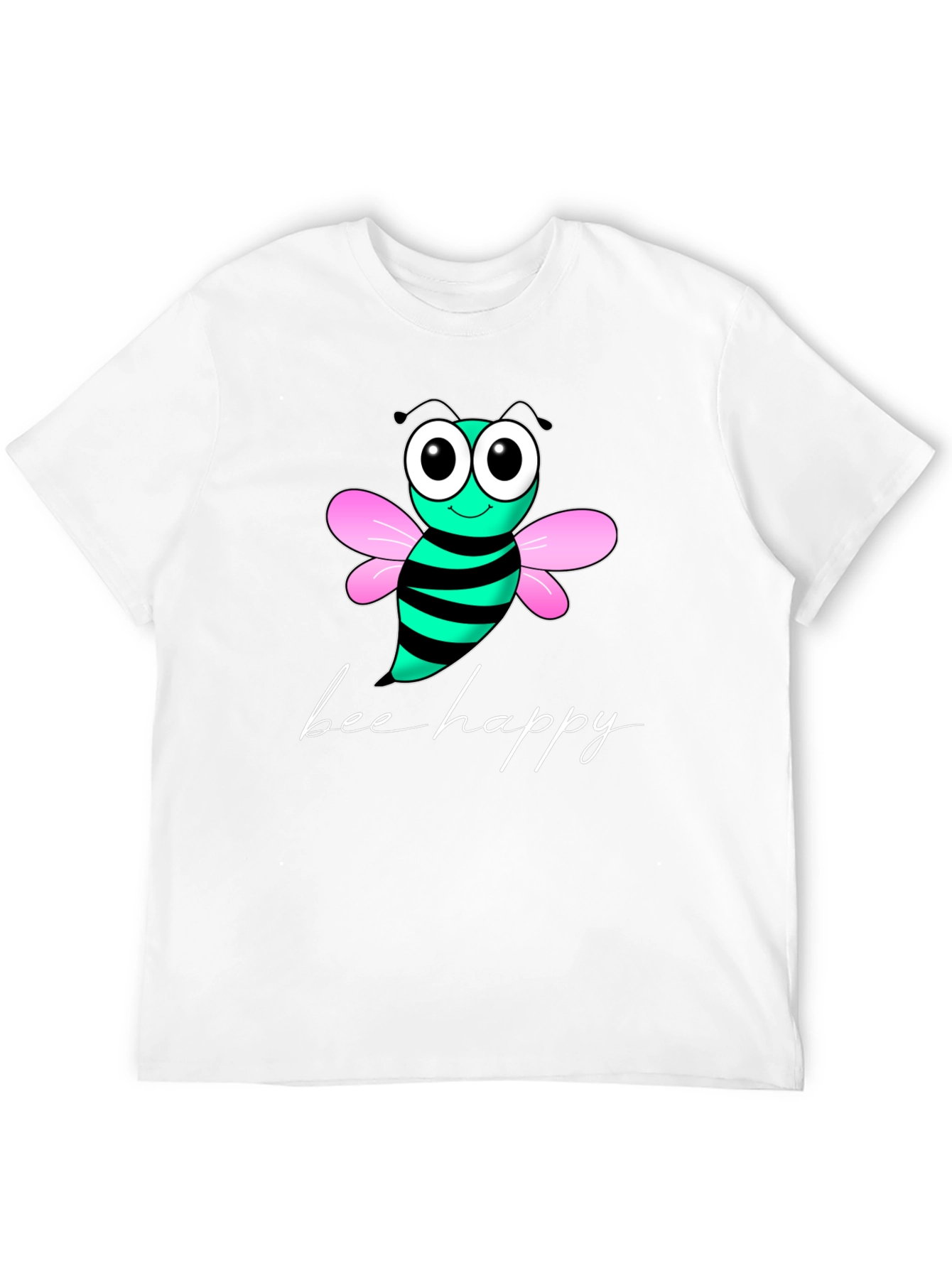 Bee Happy Graphic T-Shirt - Black