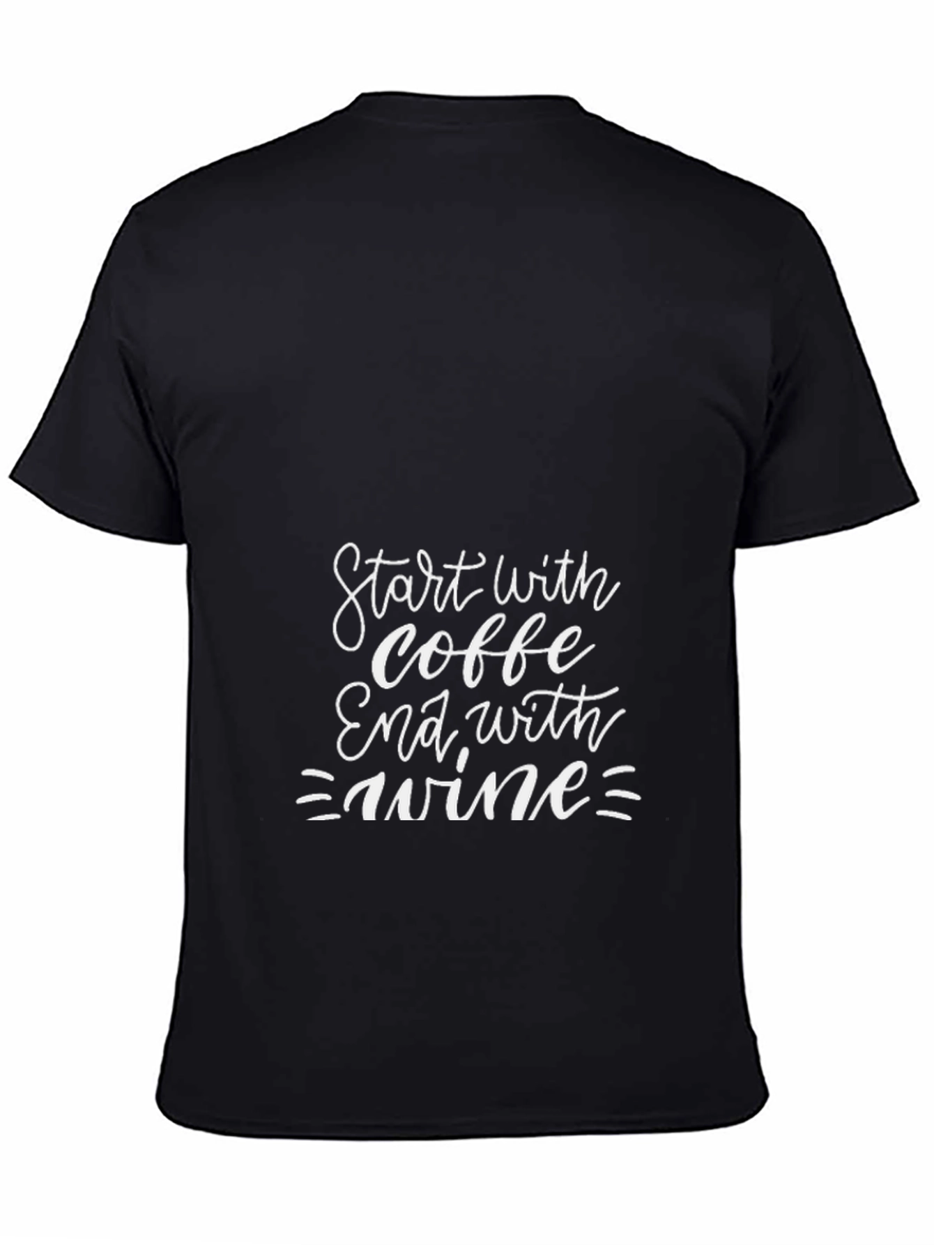 Coffee Then Wine Graphic T-Shirt