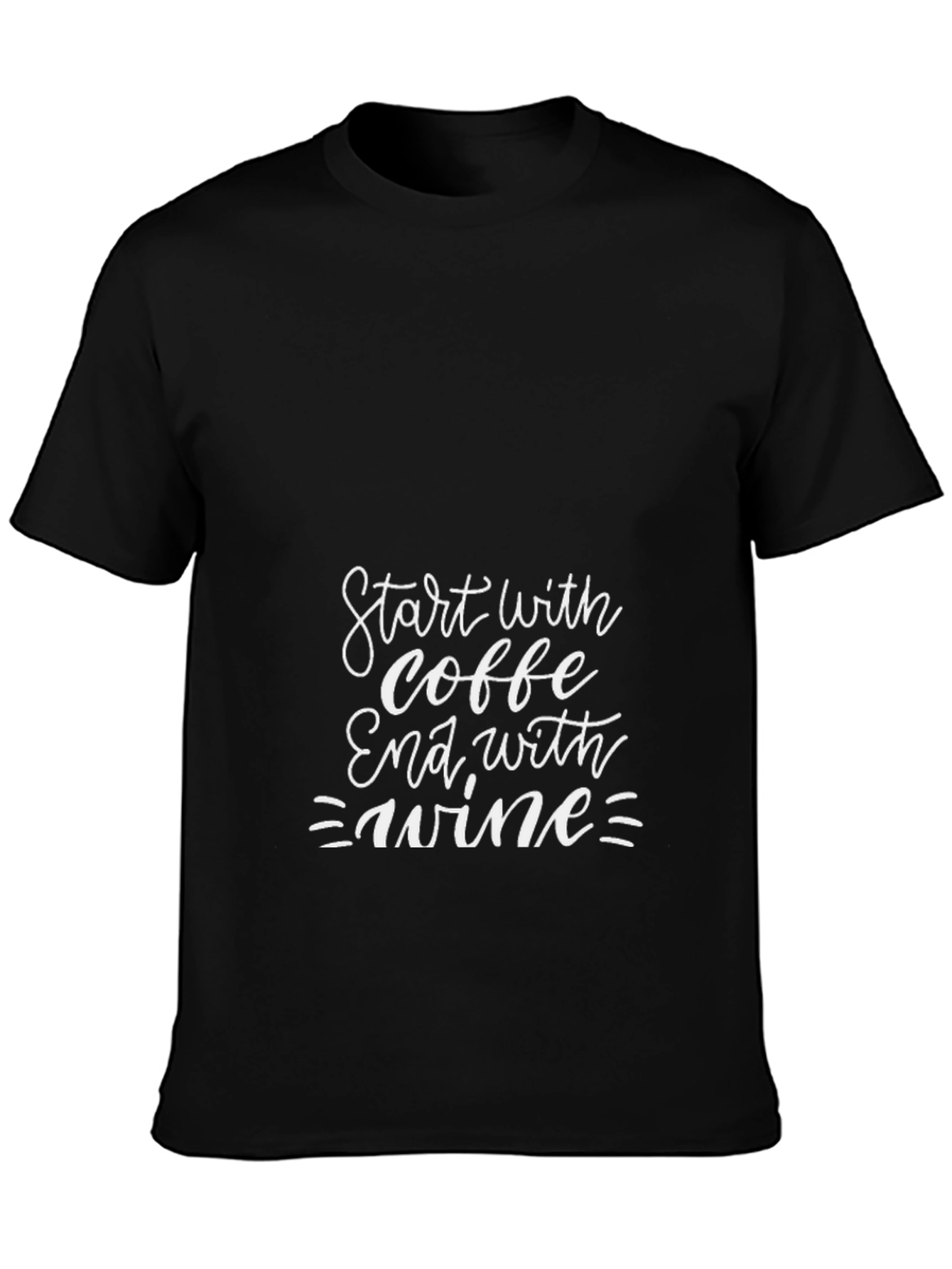 Coffee Then Wine Graphic T-Shirt