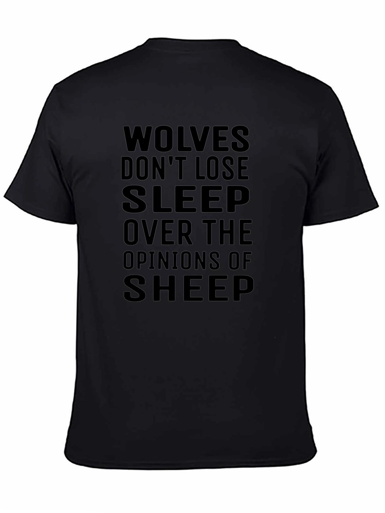 Wolves Dont Lose Sleep T-Shirt - Black