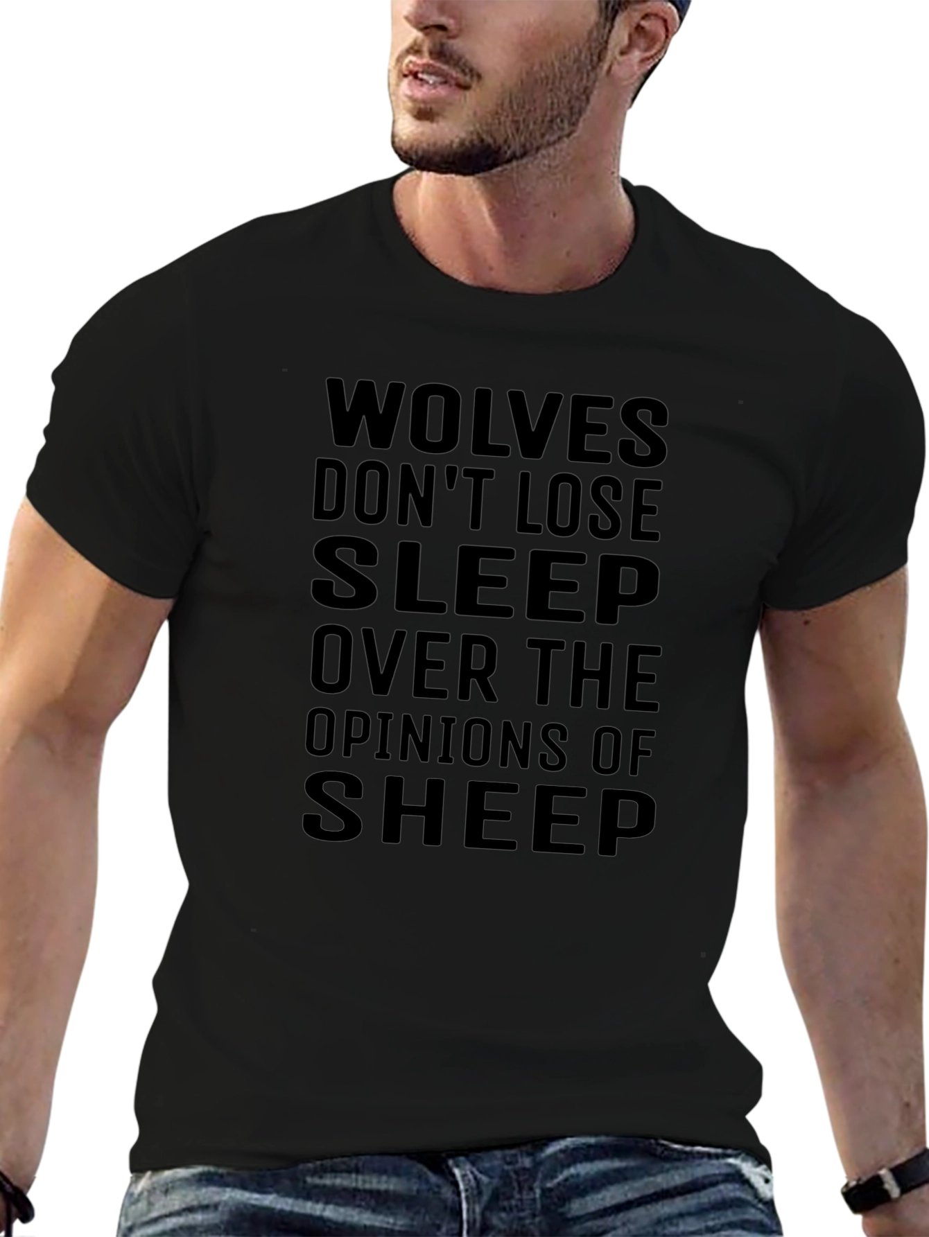 Wolves Dont Lose Sleep T-Shirt - Black