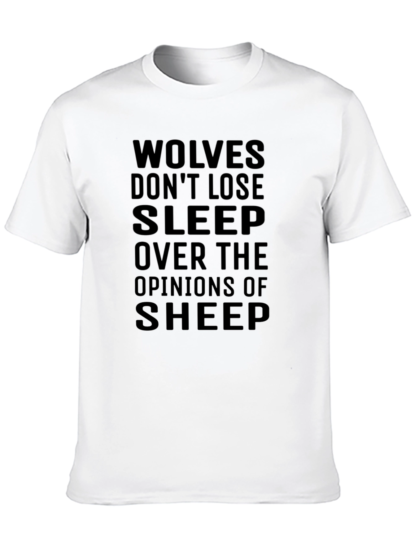 Wolves Dont Lose Sleep T-Shirt - Black