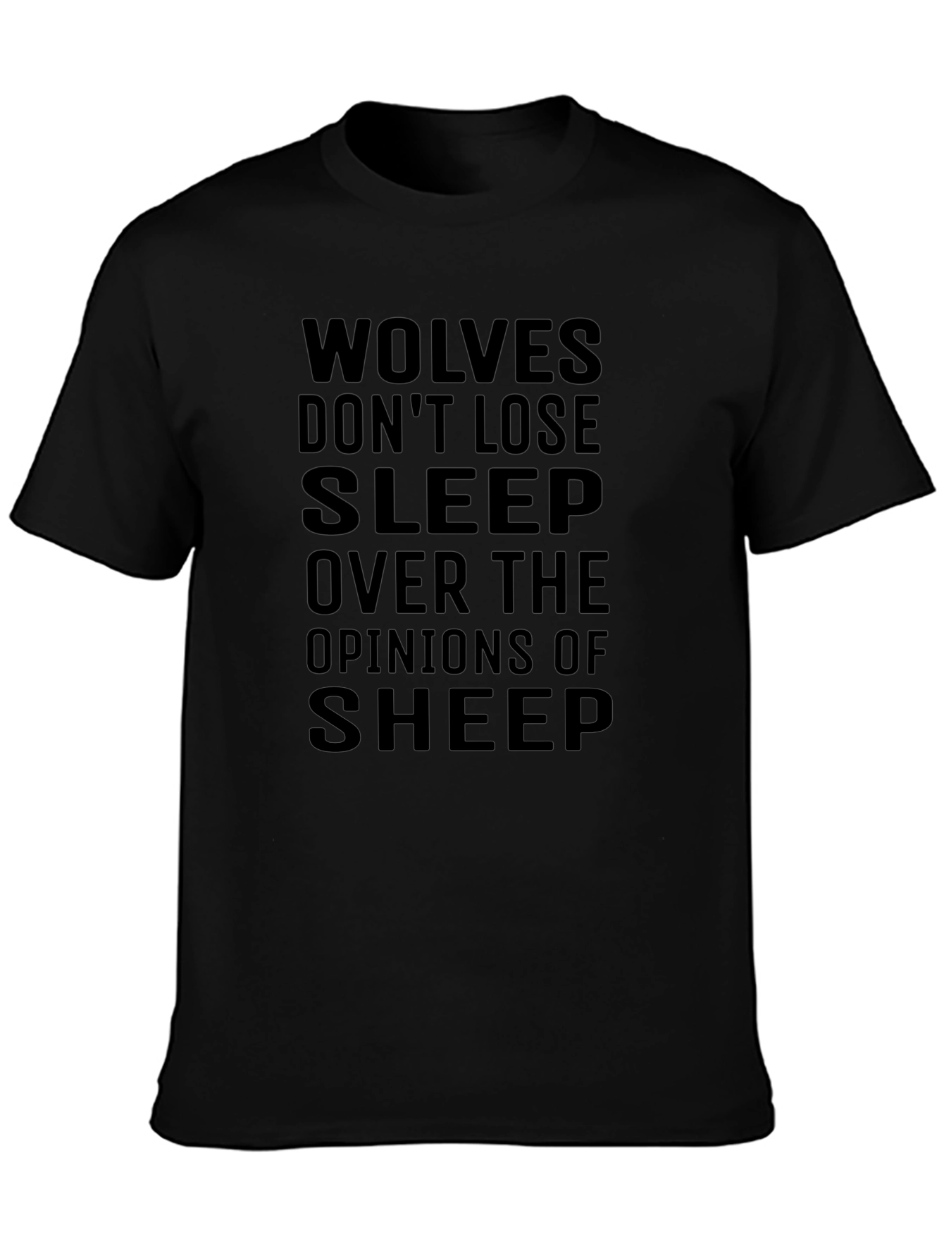 Wolves Dont Lose Sleep T-Shirt - Black