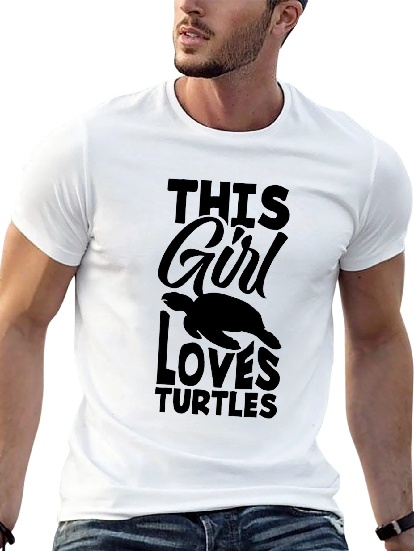 This Girl Loves Turtles Black T-Shirt