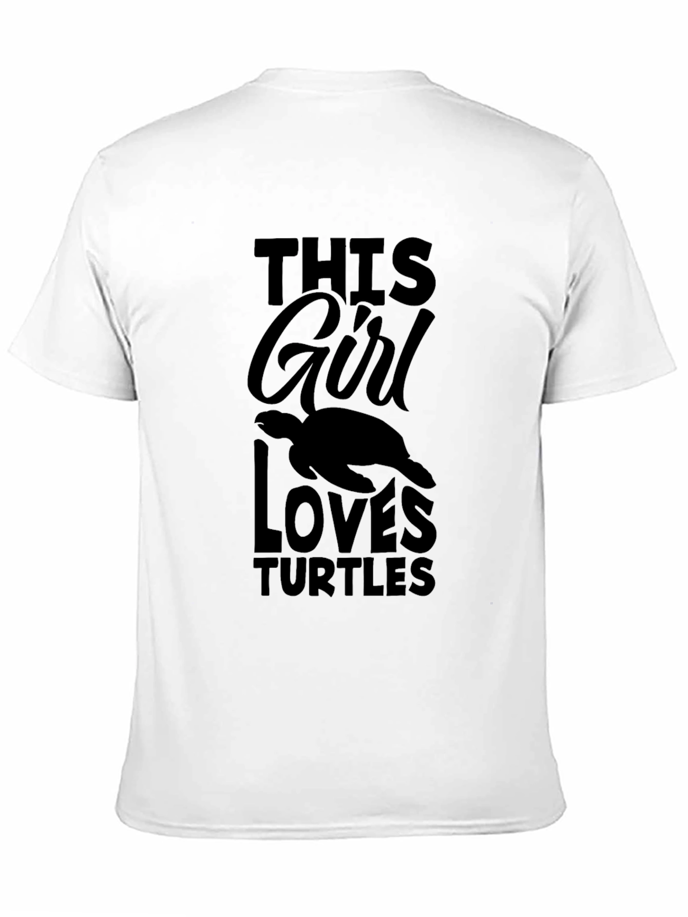 This Girl Loves Turtles Black T-Shirt