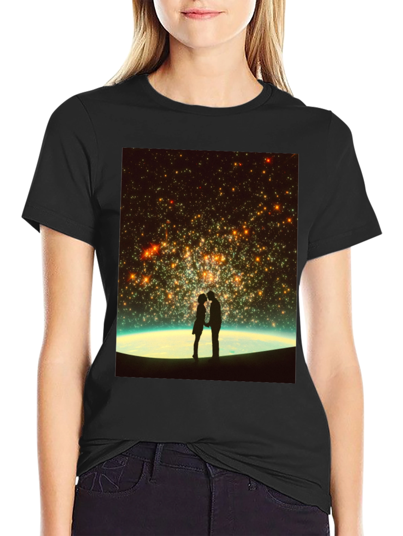 Romantic Stargaze T-Shirt - Unisex Black Tee