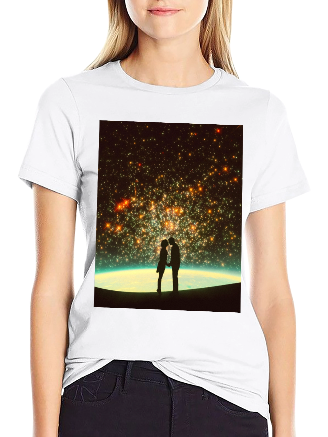 Romantic Stargaze T-Shirt - Unisex Black Tee