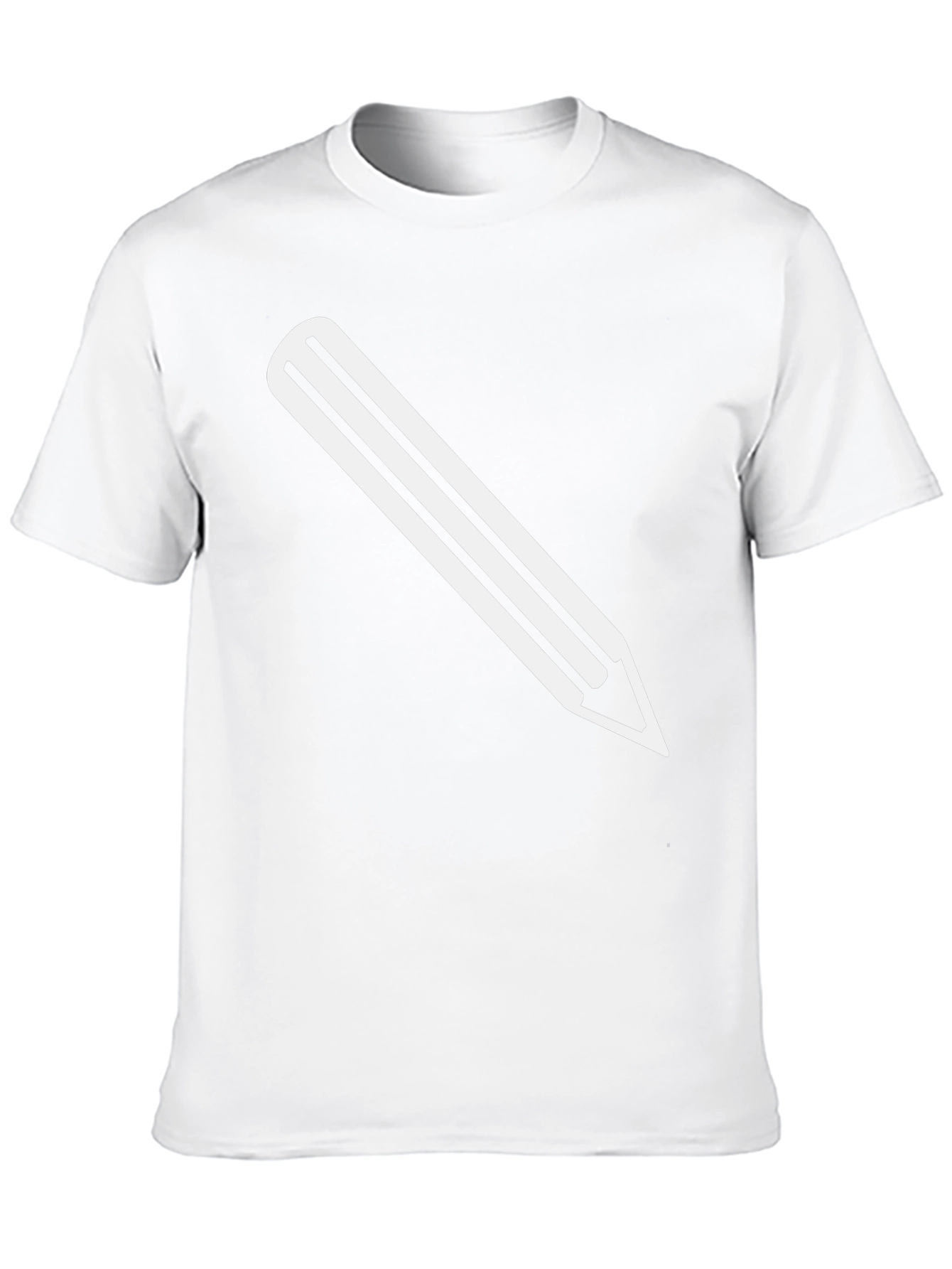 Pencil Graphic Tee - Black Cotton T-Shirt