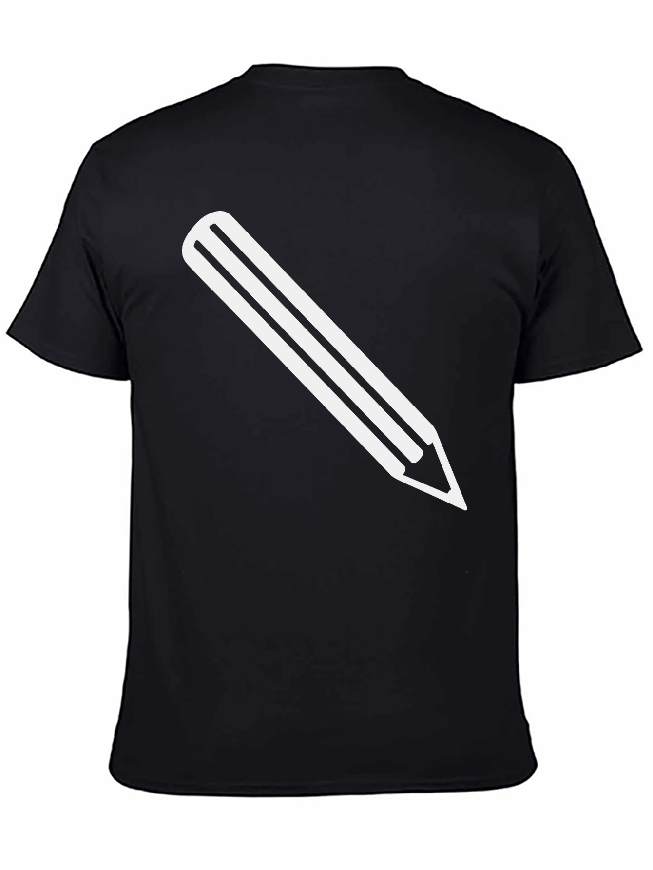 Pencil Graphic Tee - Black Cotton T-Shirt