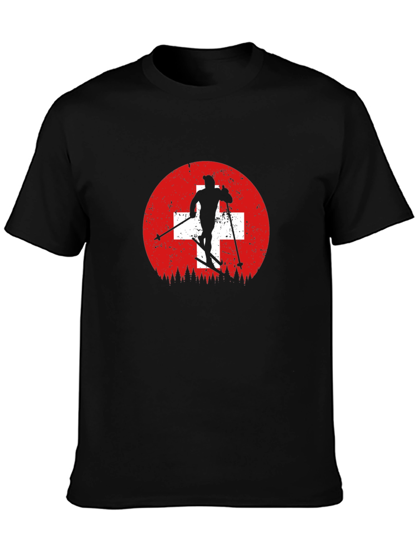 Swiss Skier T-Shirt - Mountain Adventure