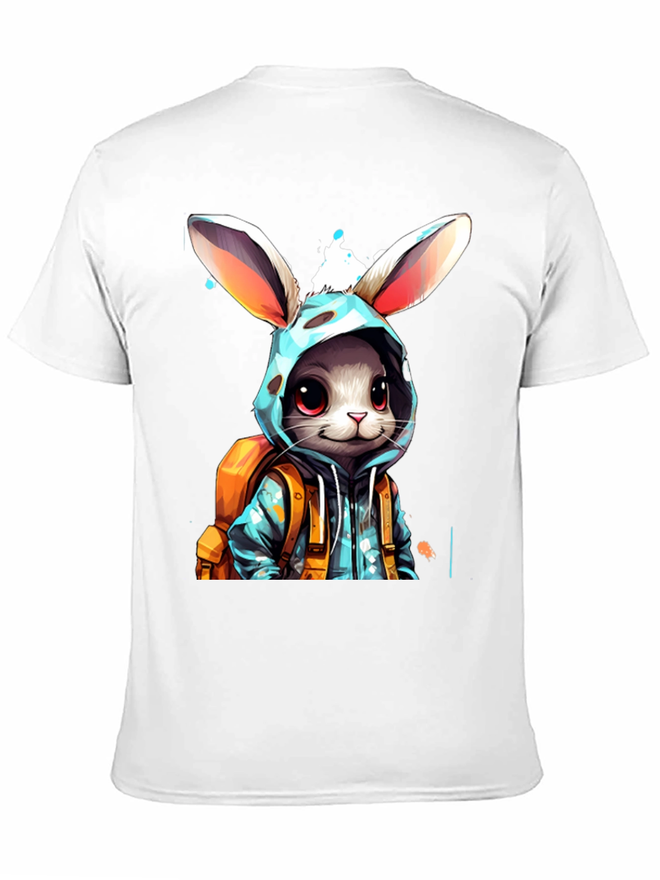 Bunny Hoodie Graphic Tee - Trendy Casual Wear