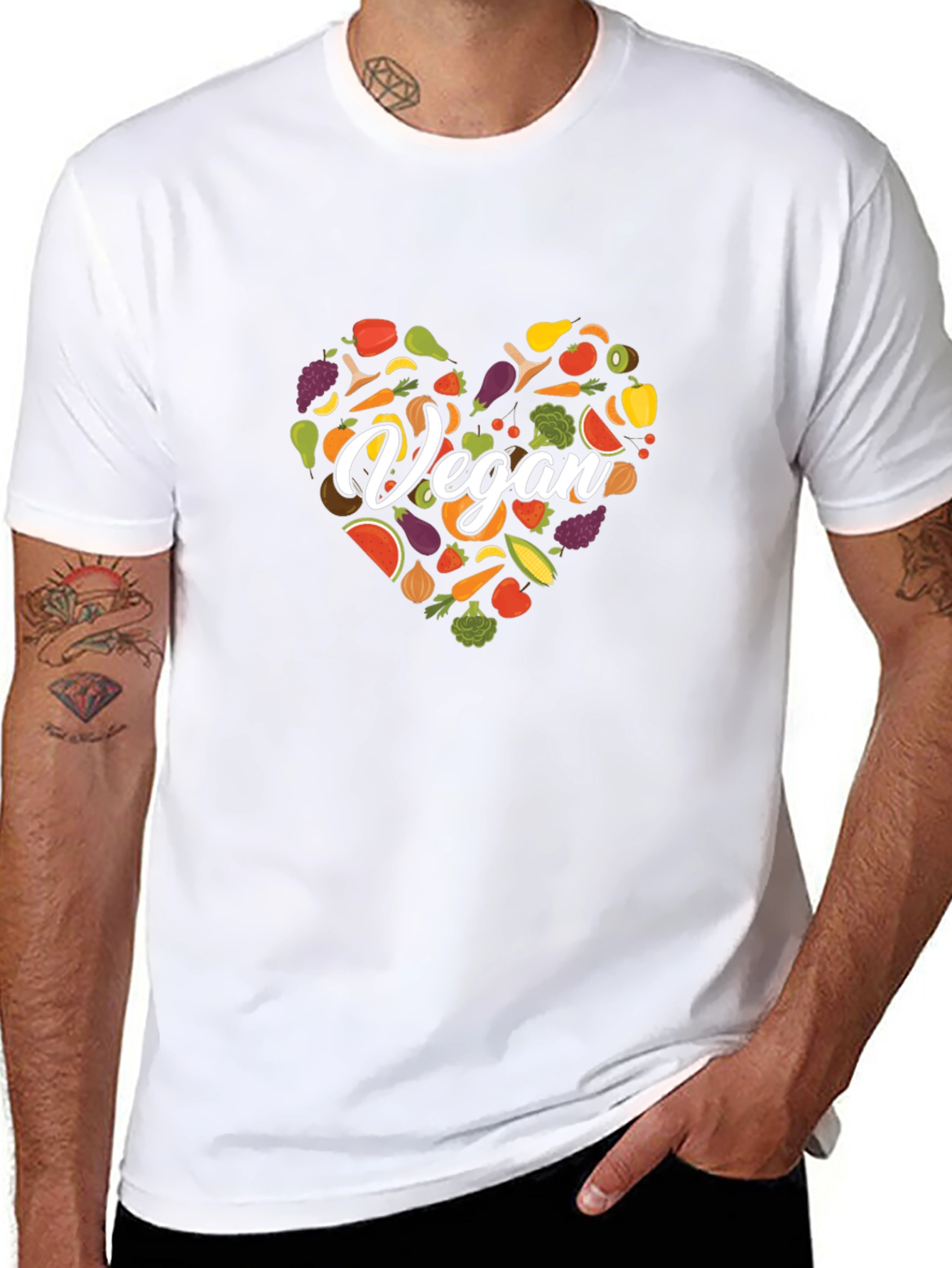Vegan Heart Graphic Tee - Stylish Unisex Shirt