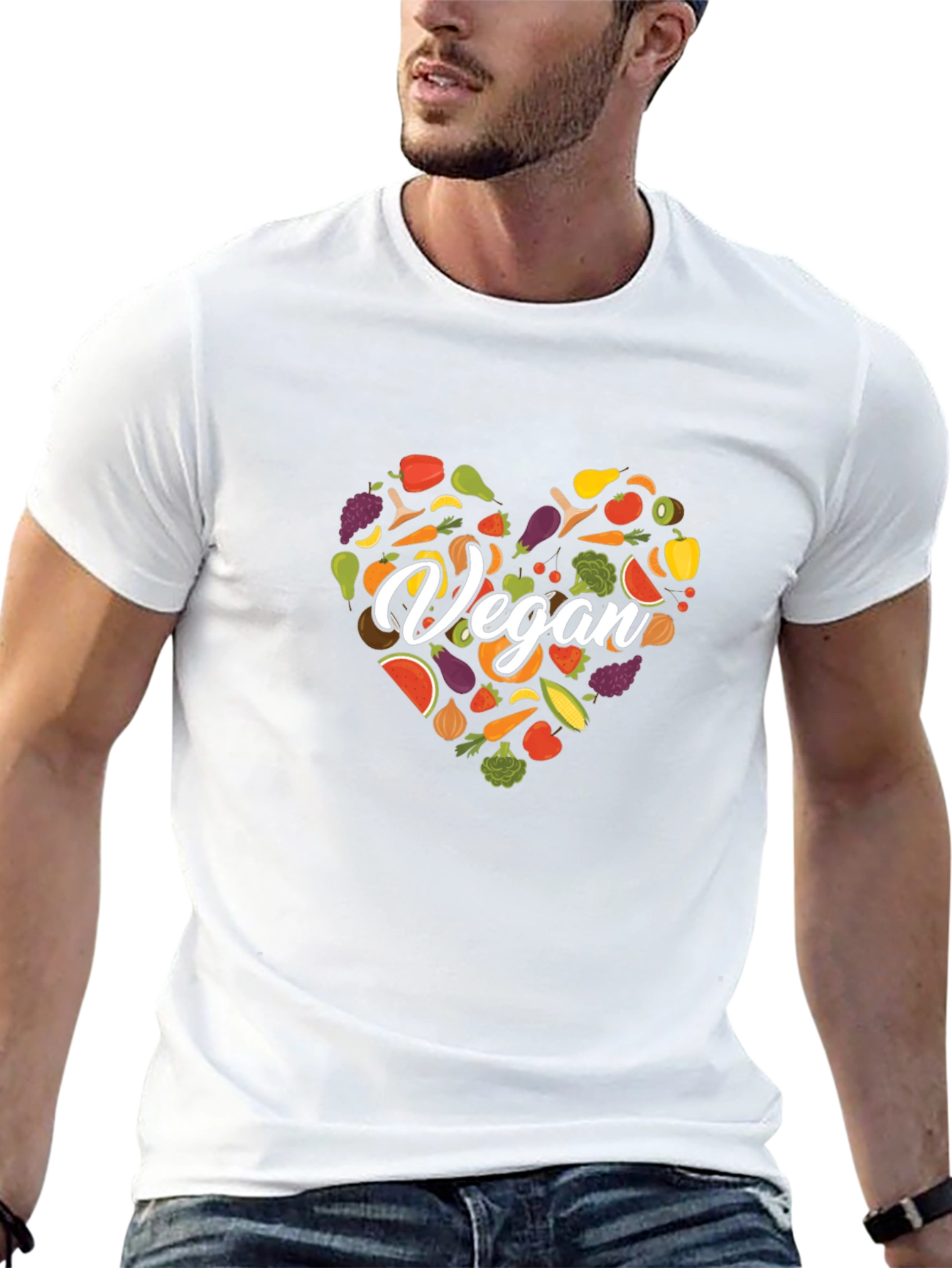 Vegan Heart Graphic Tee - Stylish Unisex Shirt