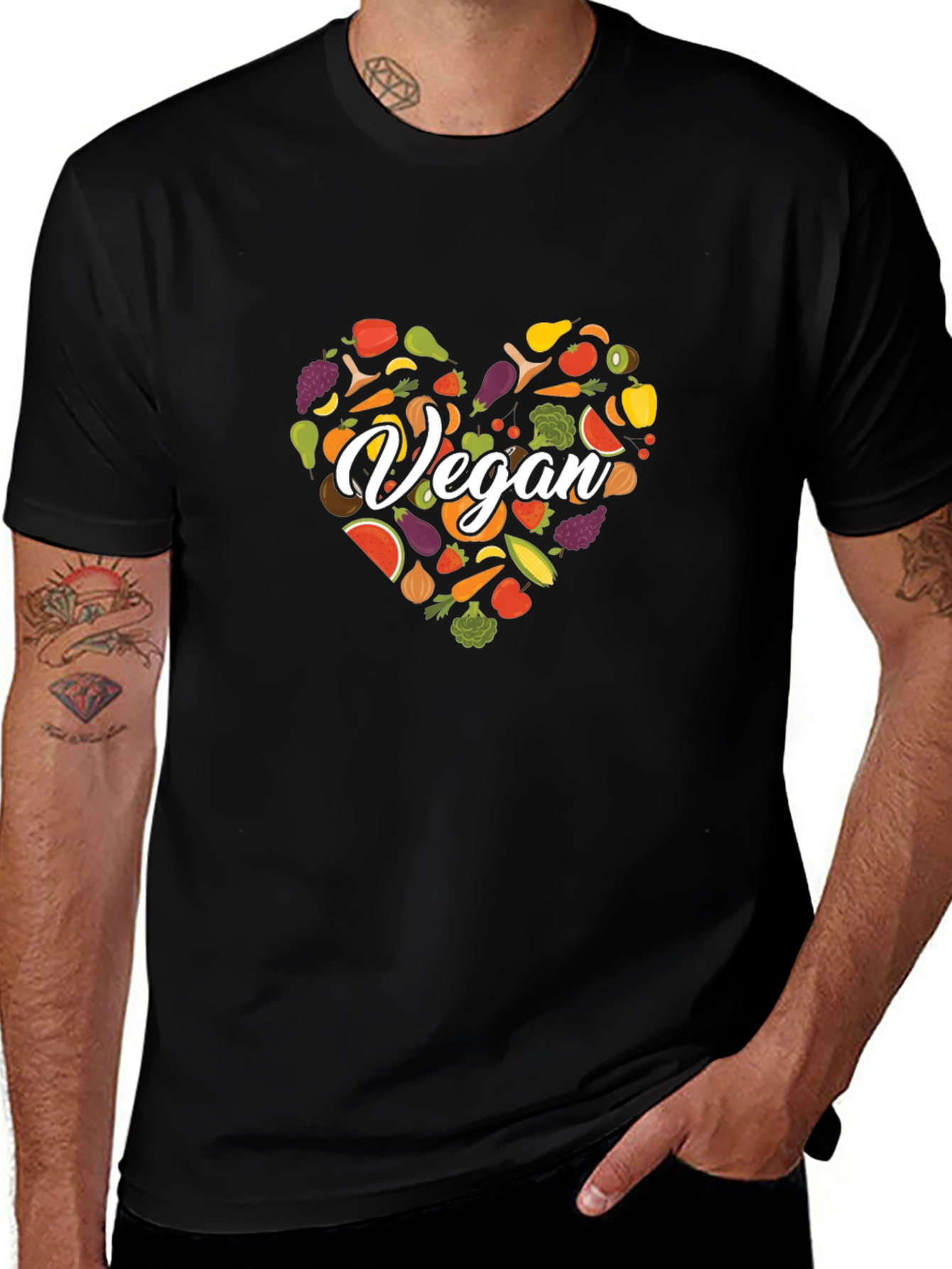 Vegan Heart Graphic Tee - Stylish Unisex Shirt