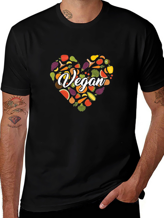 Vegan Heart Graphic Tee - Stylish Unisex Shirt