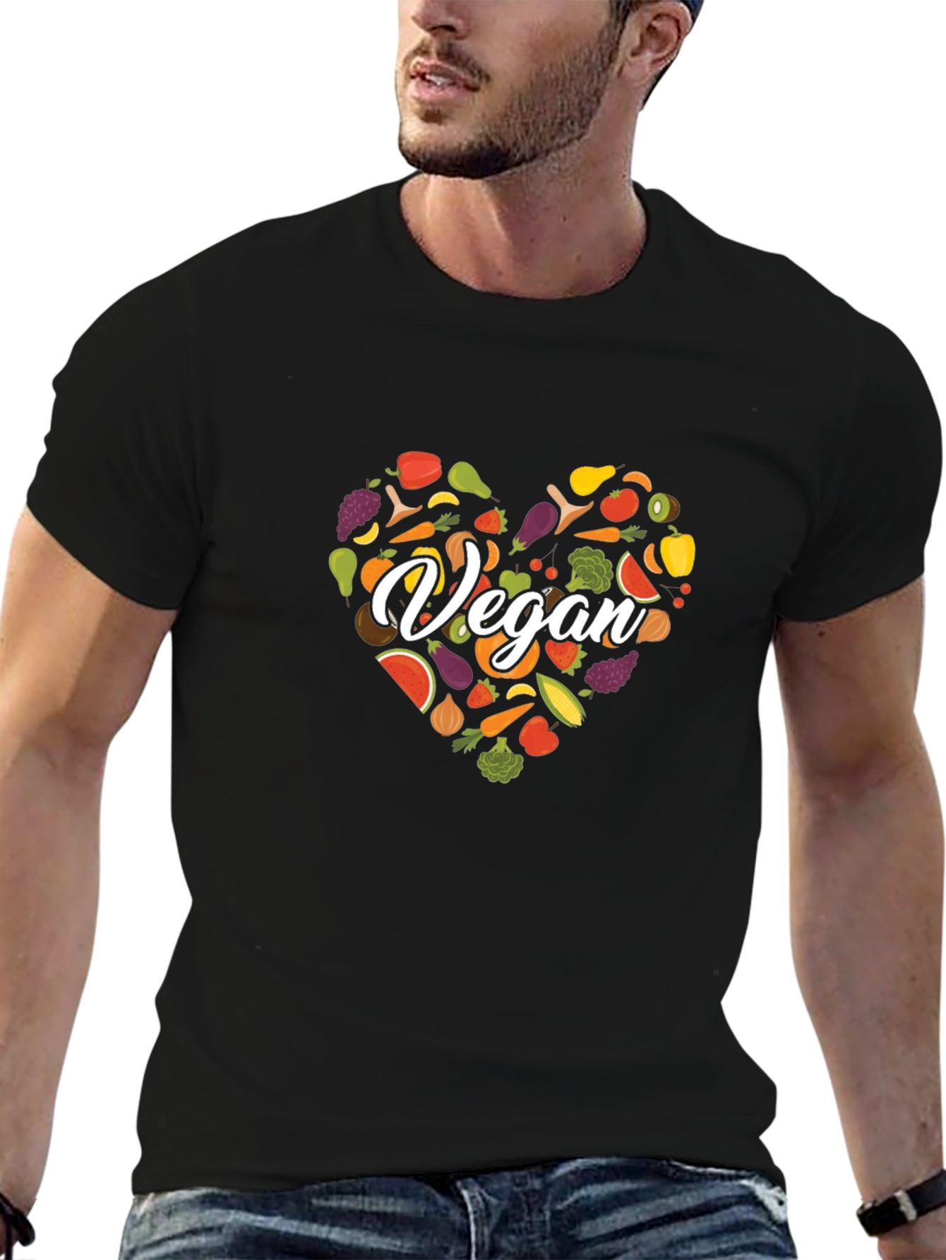 Vegan Heart Graphic Tee - Stylish Unisex Shirt
