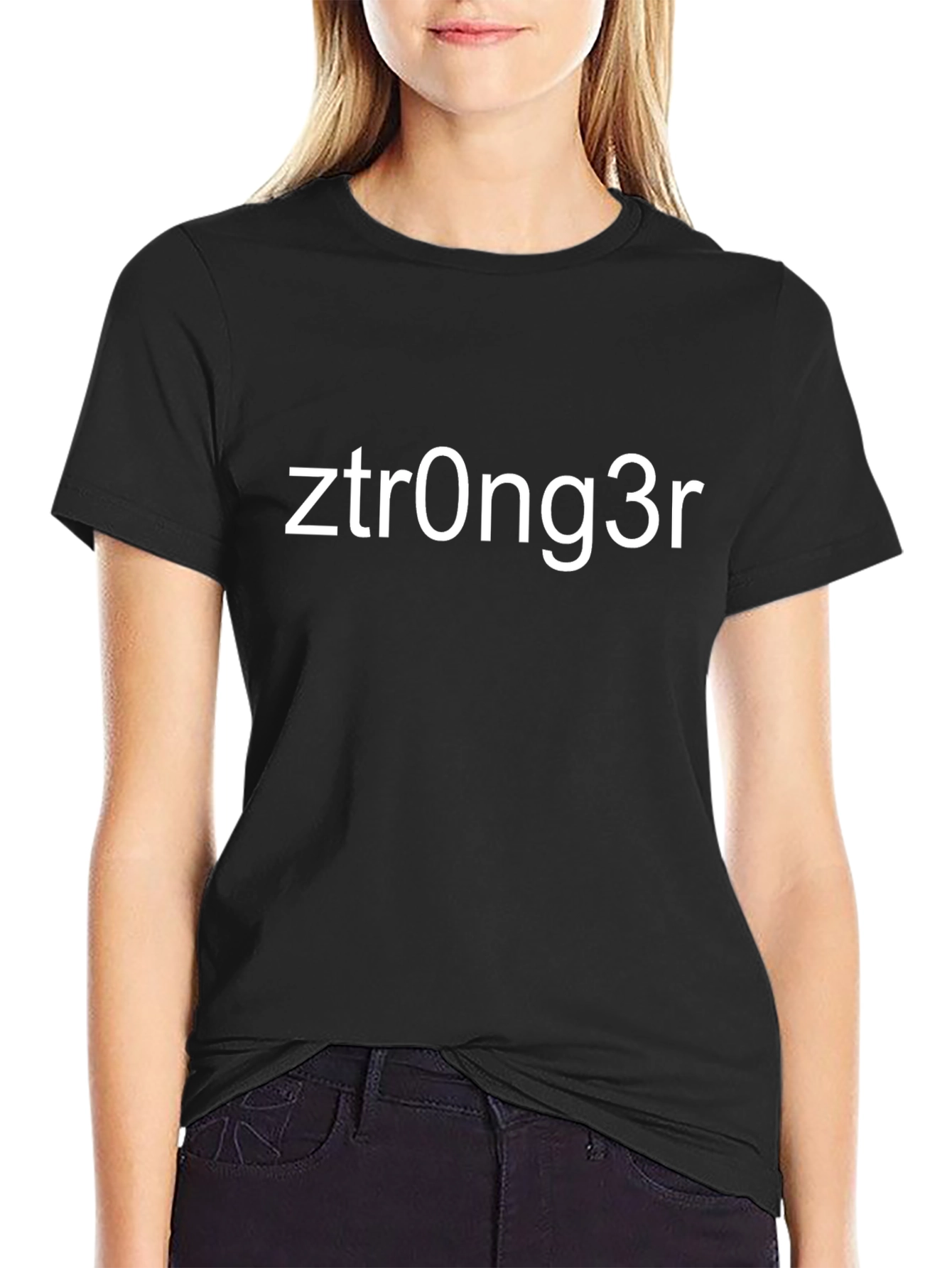 Ztrong3r Black Graphic Tee