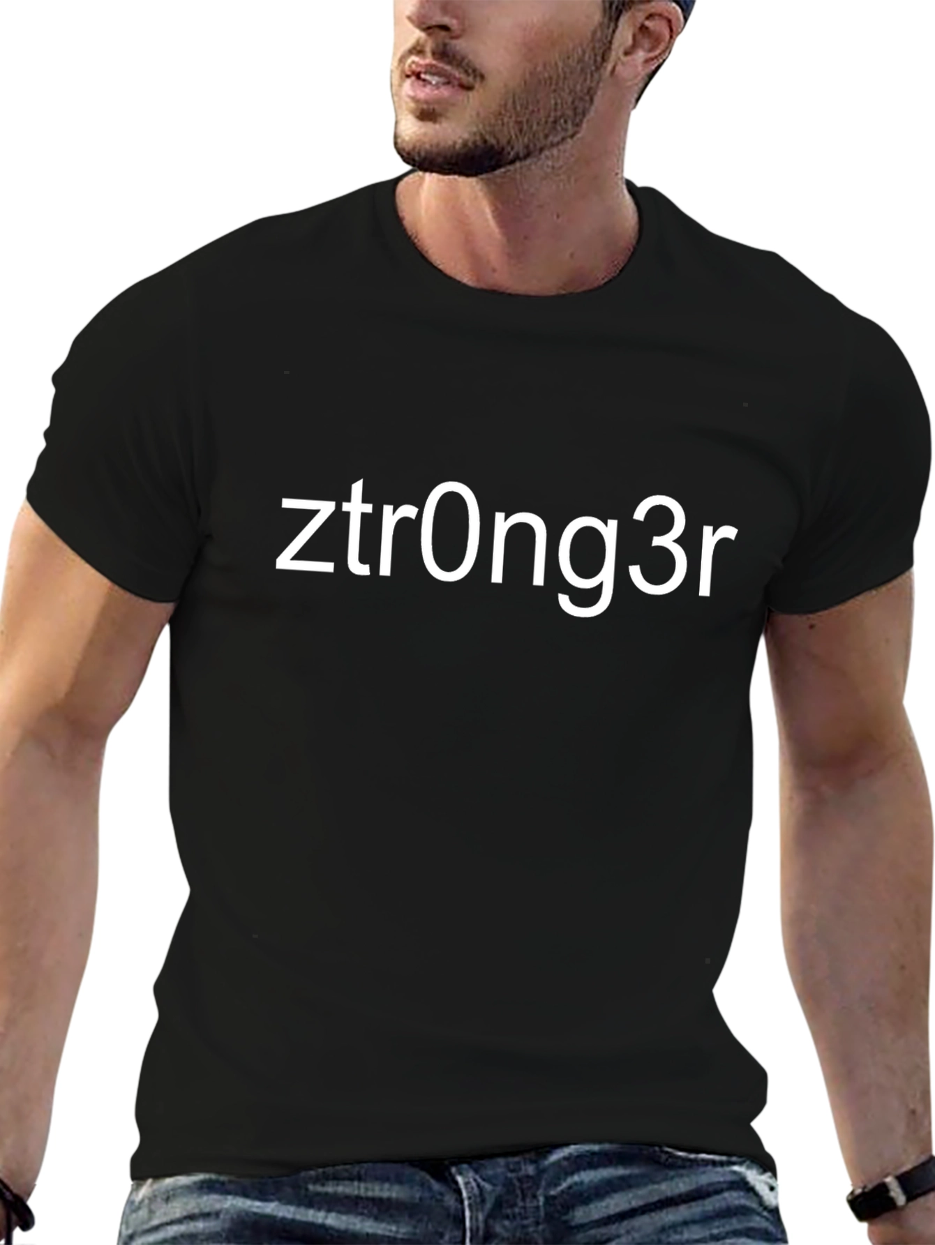 Ztrong3r Black Graphic Tee