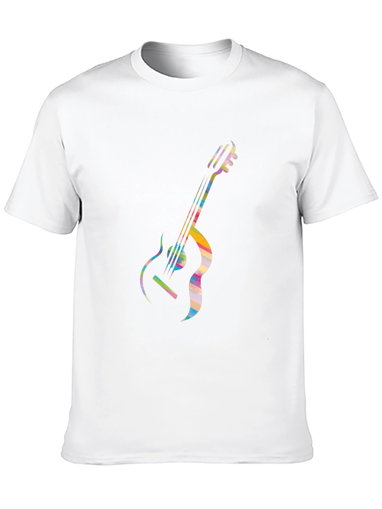 Cool Guitar Graphic Tee - Modern Black T-Shirt