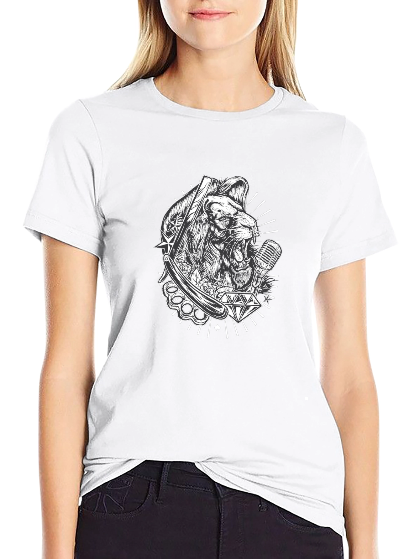 Lion King Barbershop Black T-Shirt