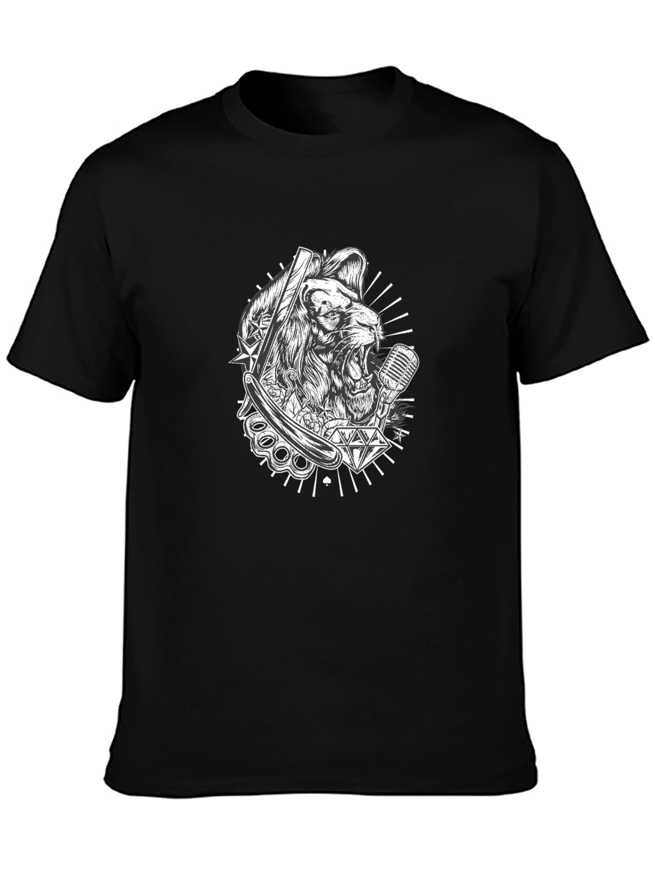 Lion King Barbershop Black T-Shirt