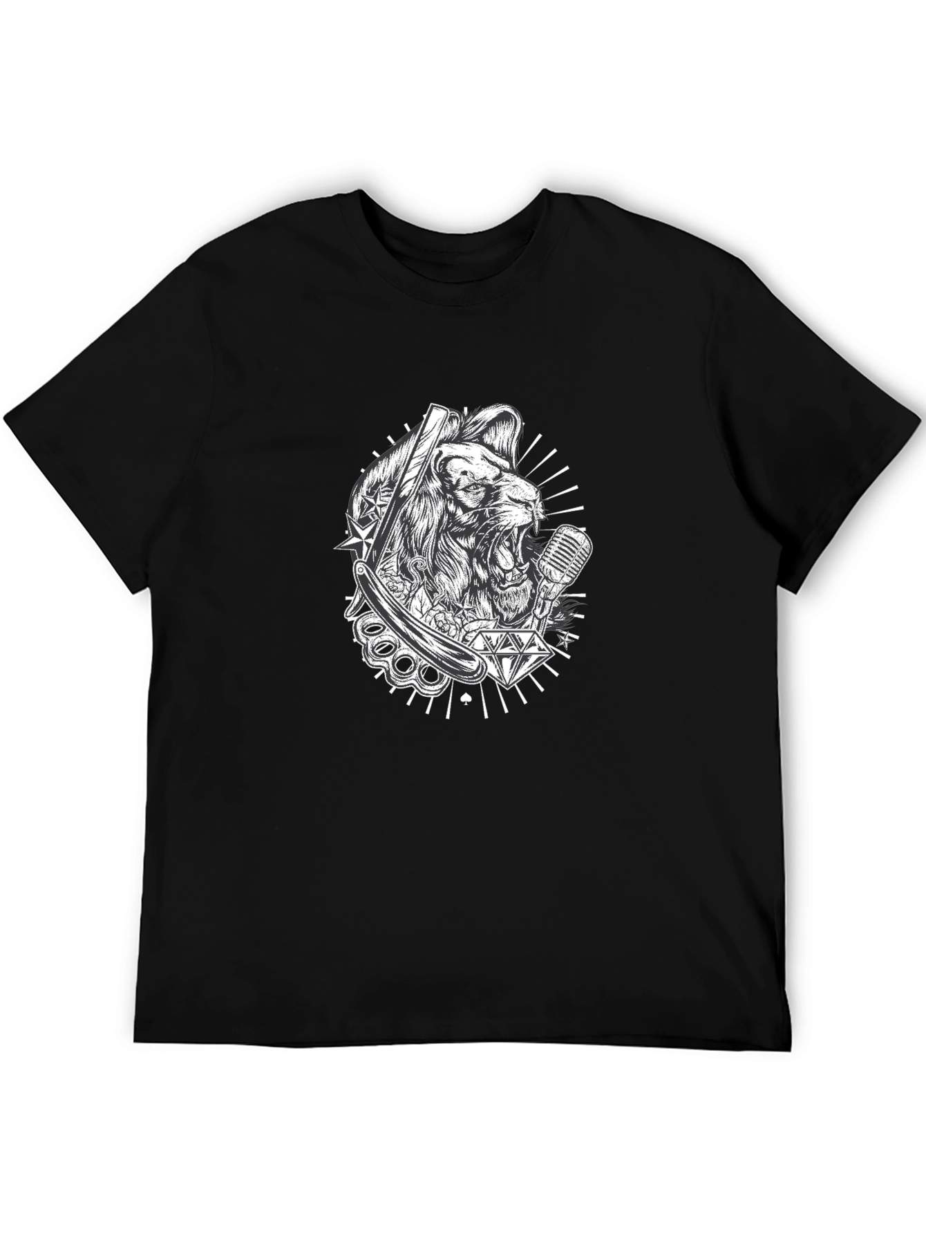 Lion King Barbershop Black T-Shirt