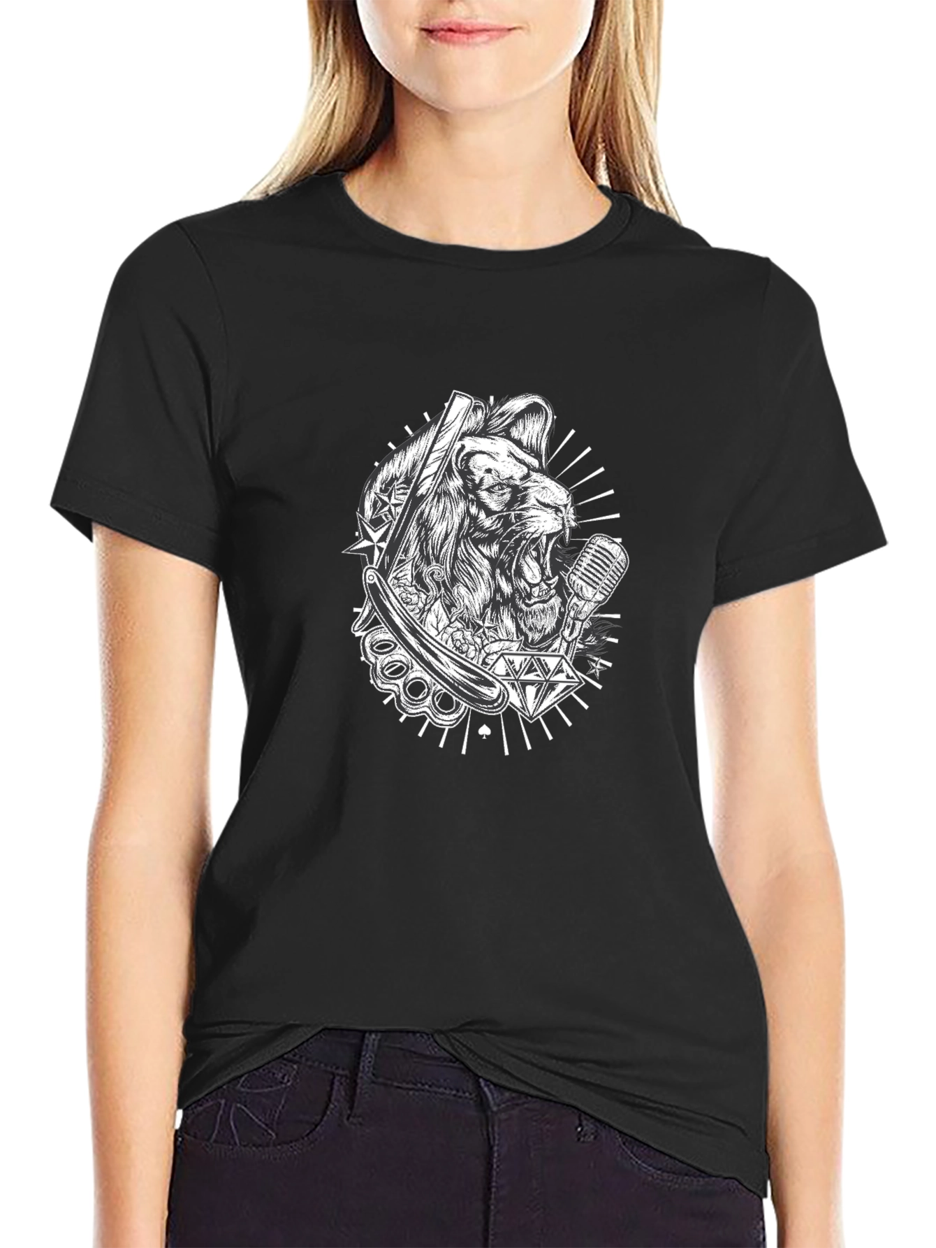 Lion King Barbershop Black T-Shirt