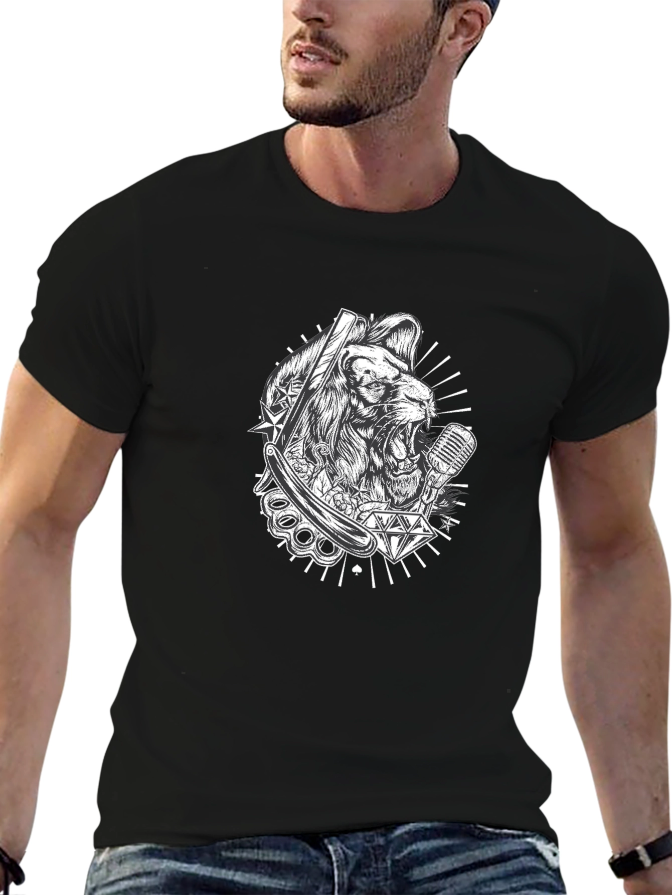 Lion King Barbershop Black T-Shirt