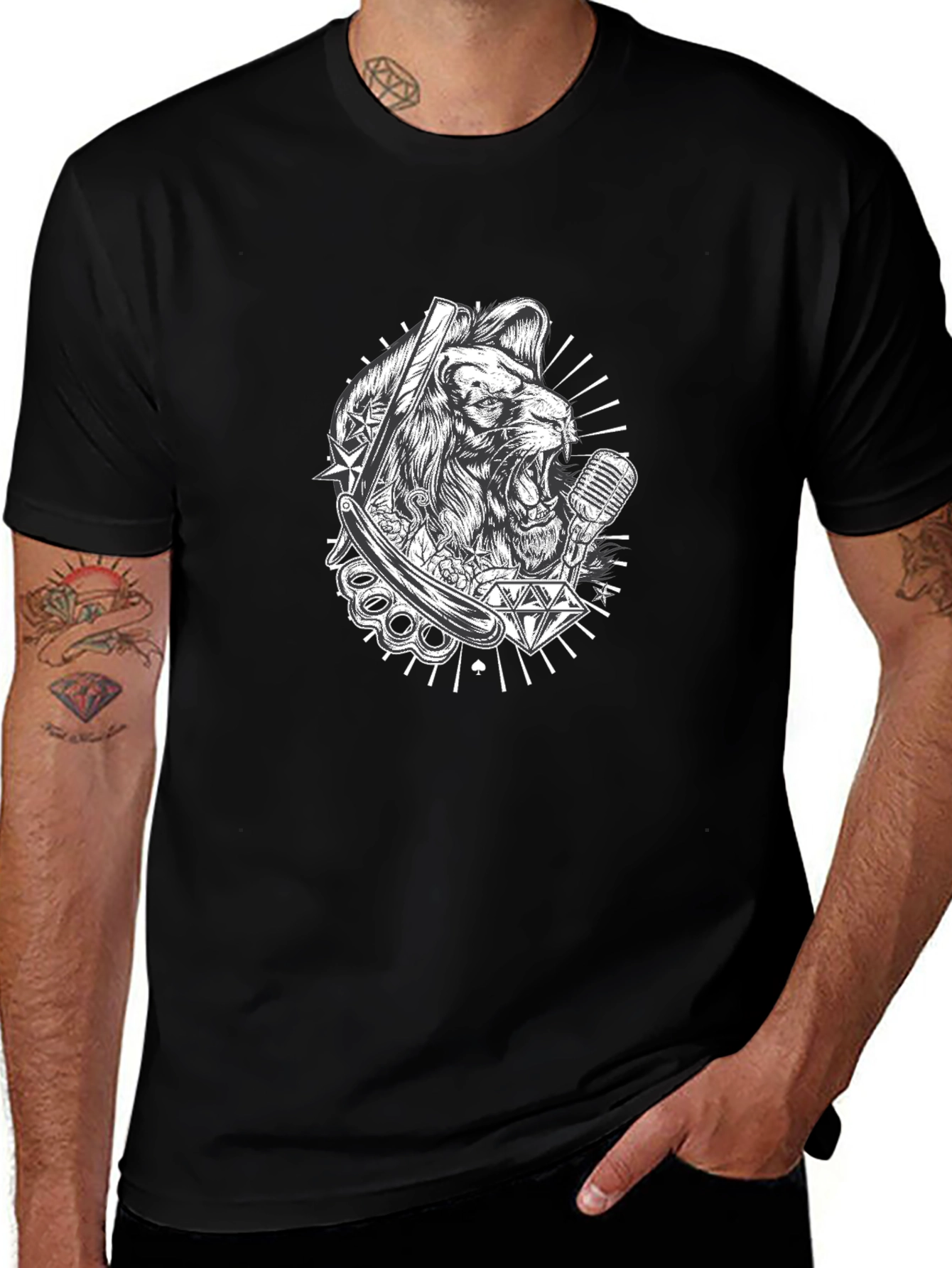 Lion King Barbershop Black T-Shirt