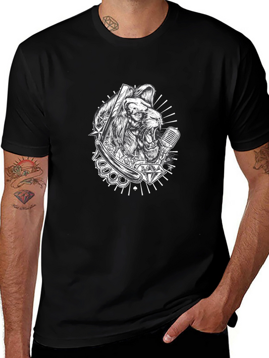 Lion King Barbershop Black T-Shirt