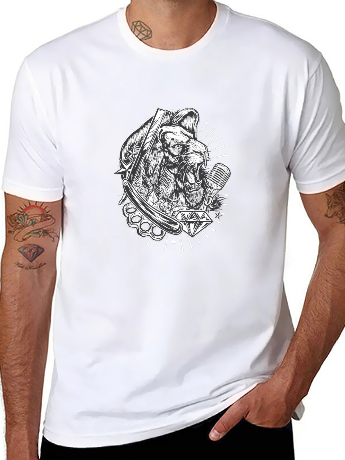 Lion King Barbershop Black T-Shirt