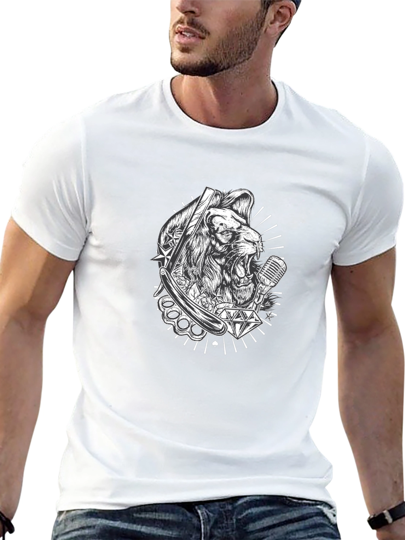 Lion King Barbershop Black T-Shirt