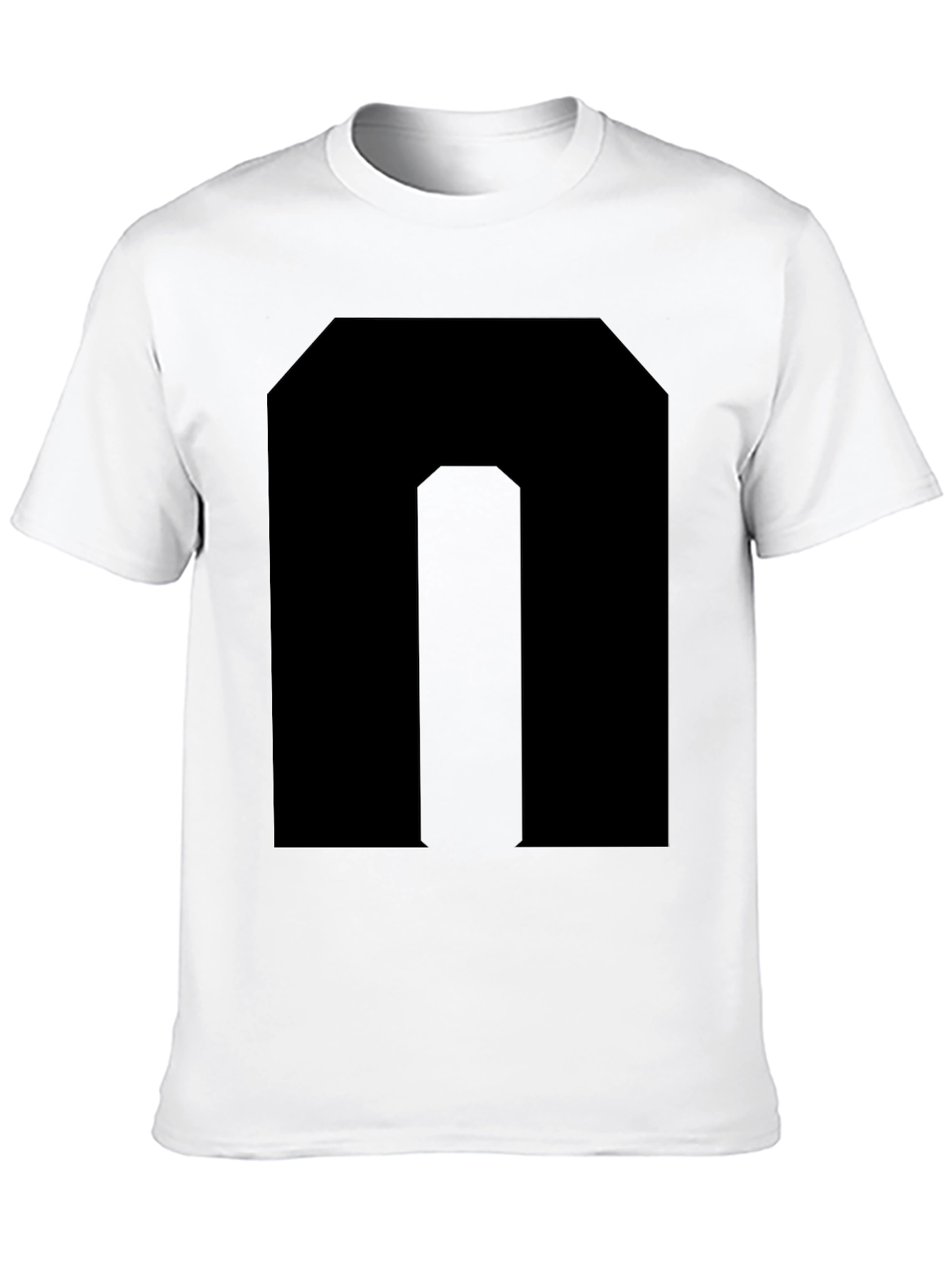 Black T-Shirt with Bold Letter Graphic