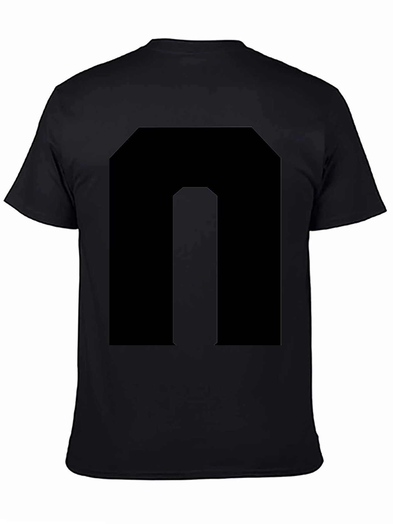 Black T-Shirt with Bold Letter Graphic