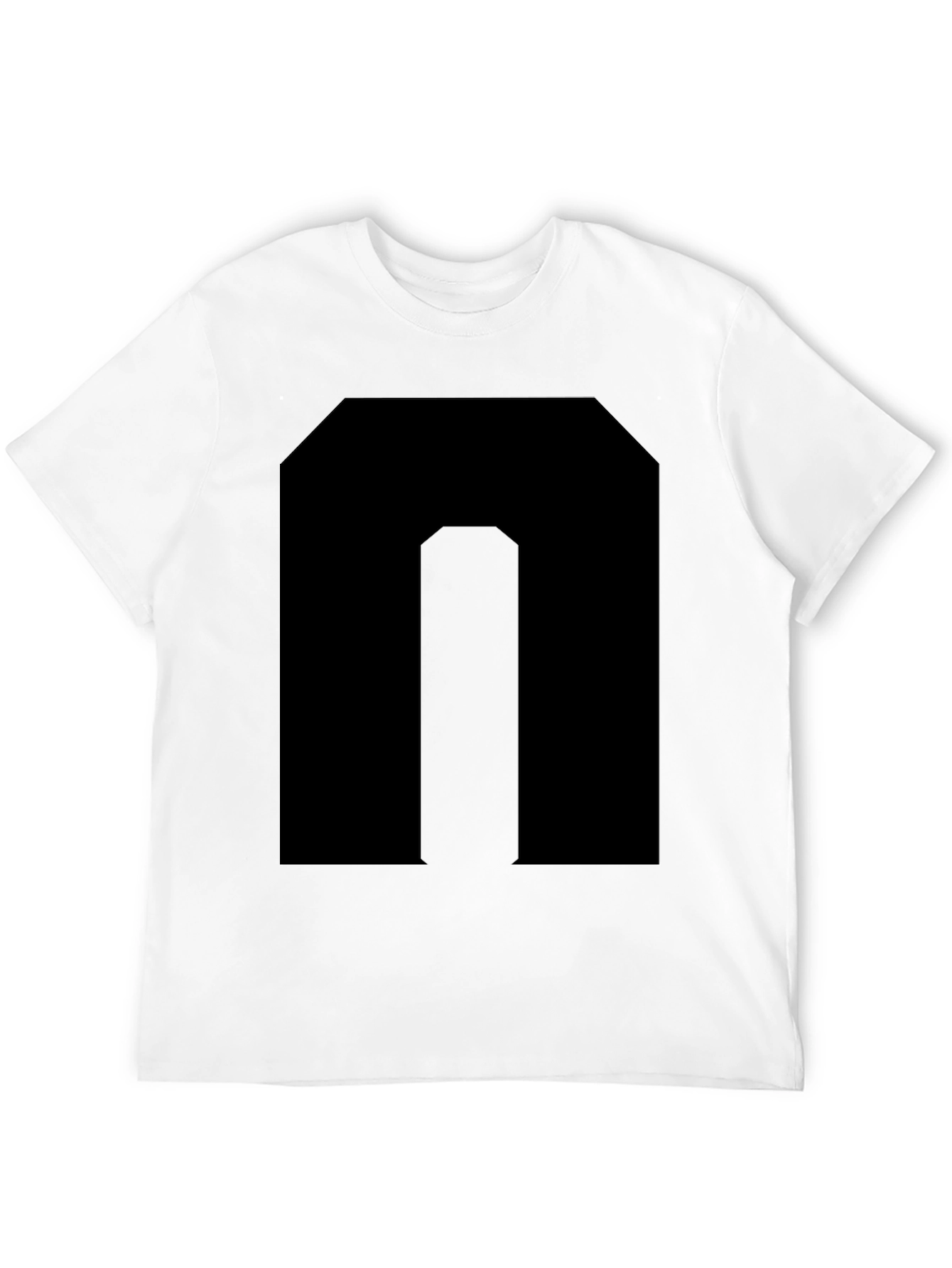 Black T-Shirt with Bold Letter Graphic
