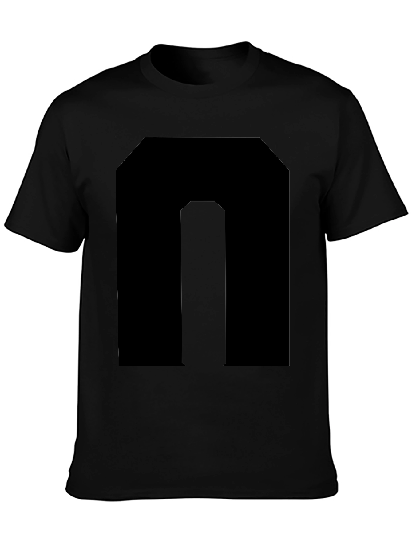 Black T-Shirt with Bold Letter Graphic
