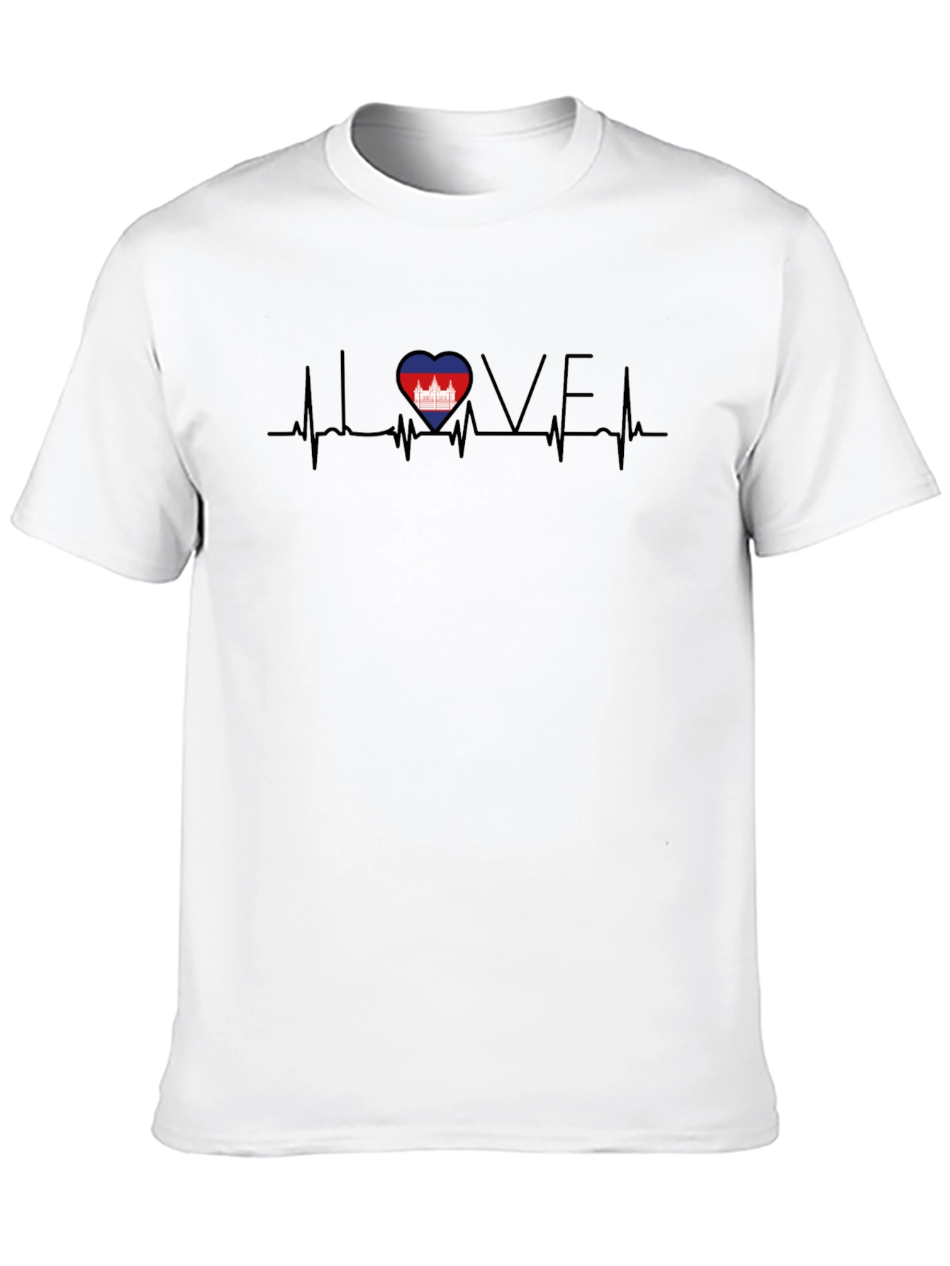 Love Cambodia Heartbeat T-Shirt