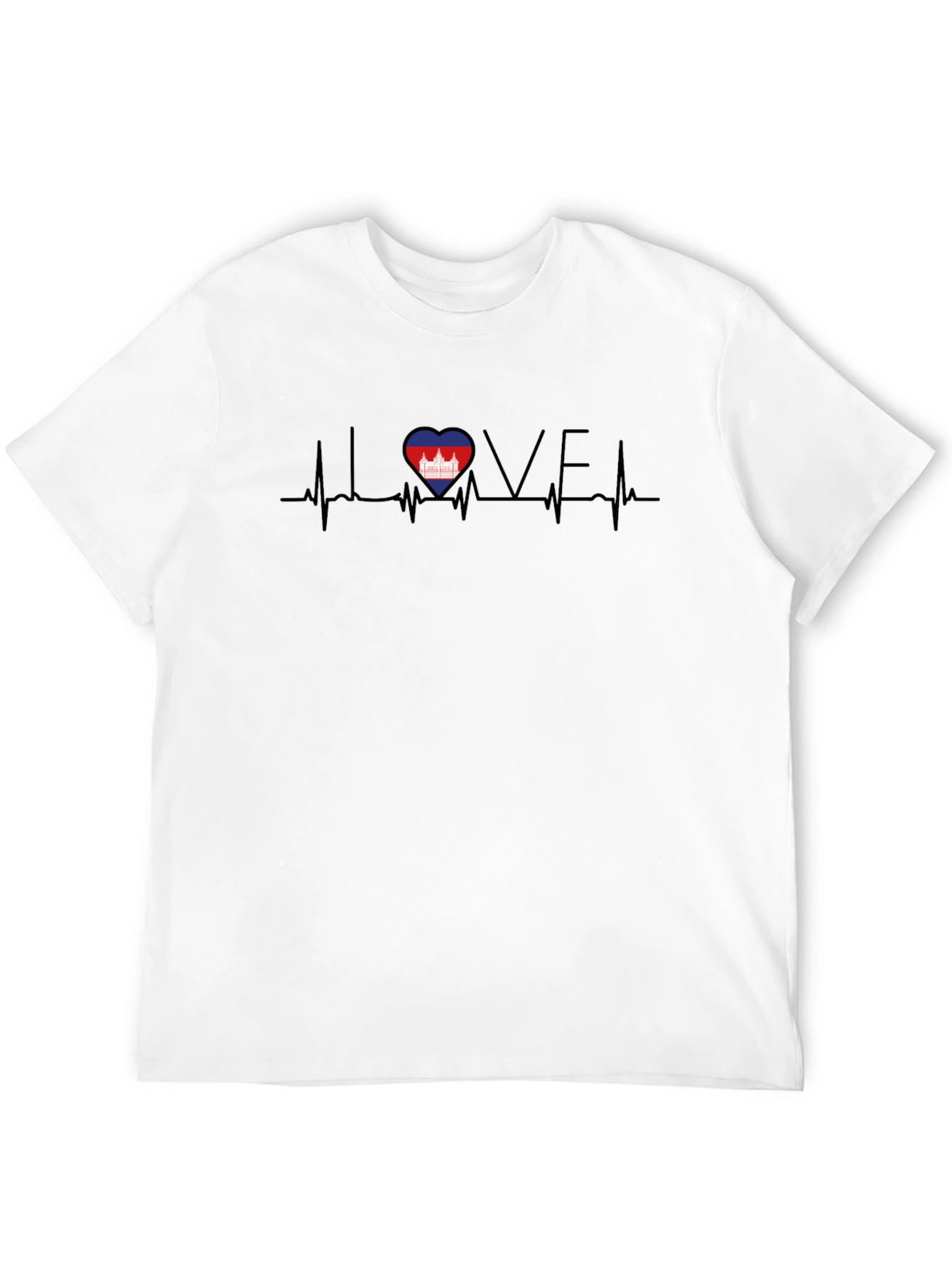 Love Cambodia Heartbeat T-Shirt