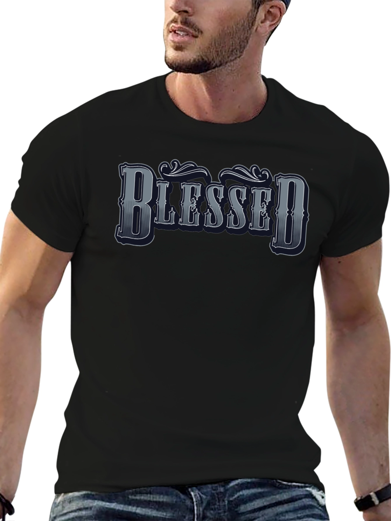 Blessed Graphic Tee - Mens Black T-Shirt