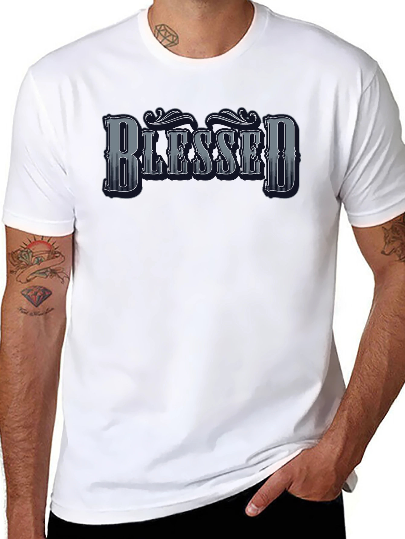 Blessed Graphic Tee - Mens Black T-Shirt