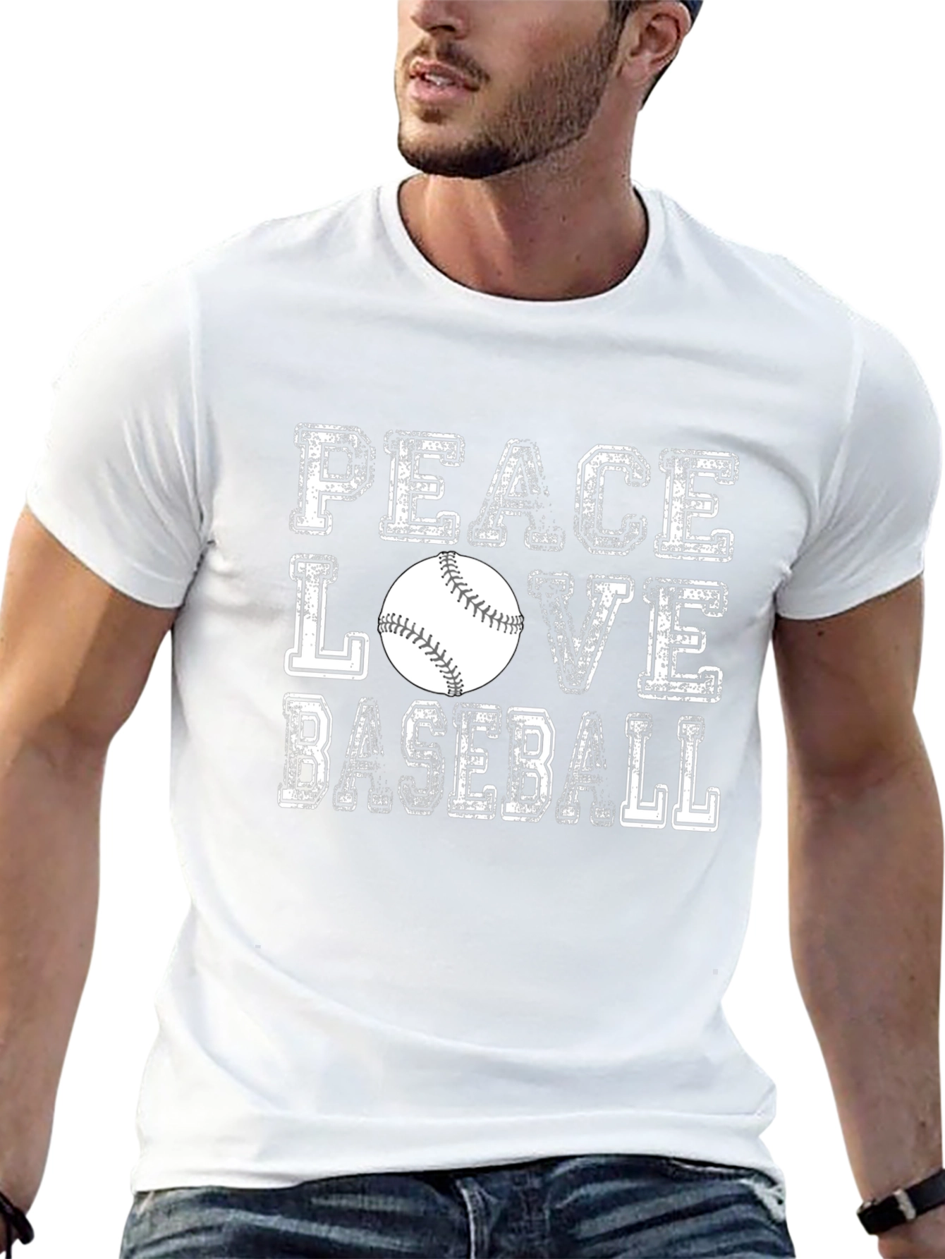 Peace Love Baseball Graphic Tee
