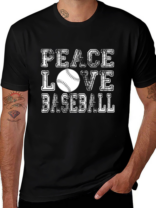 Peace Love Baseball Graphic Tee