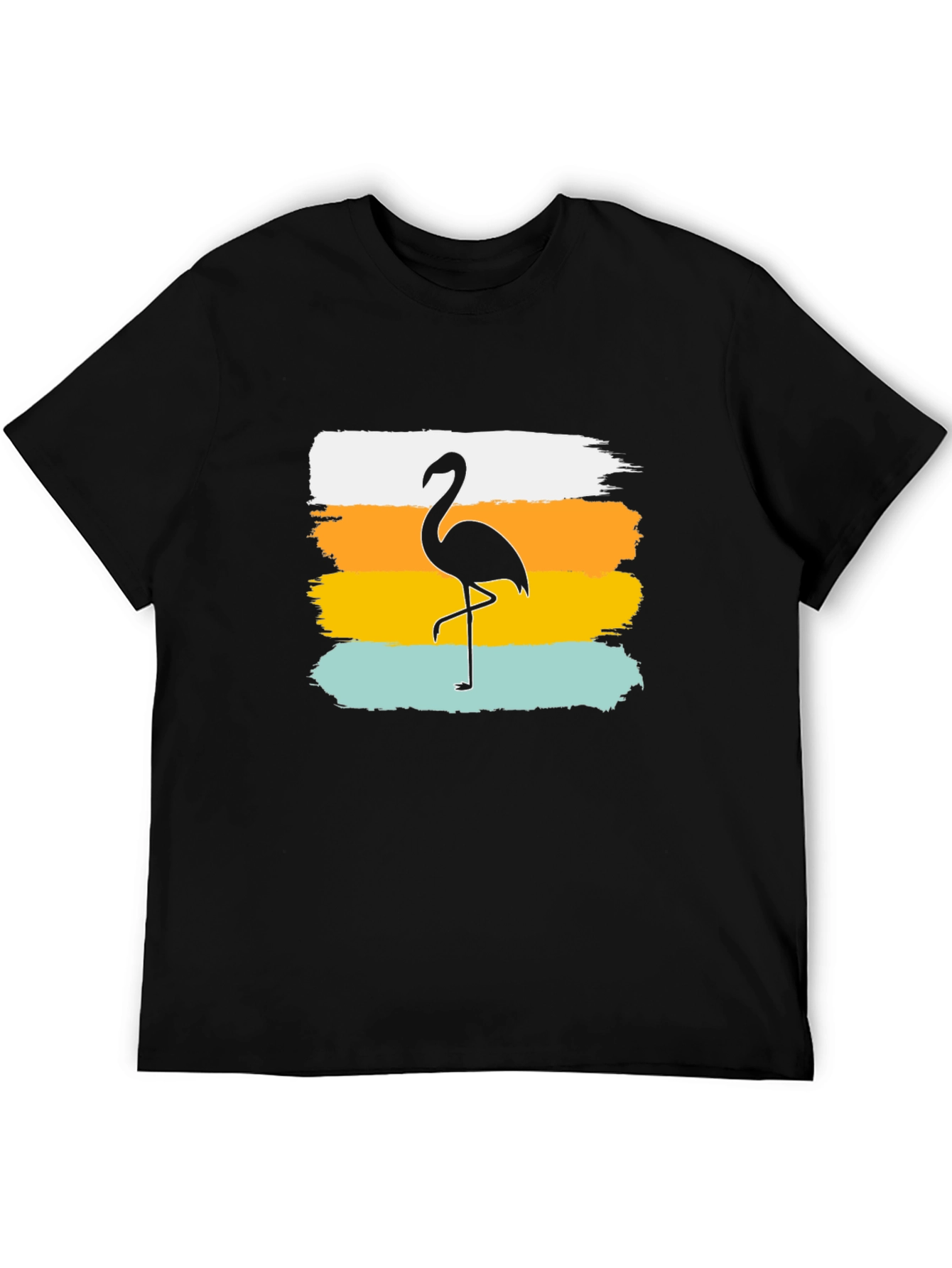 Flamingo Silhouette T-Shirt - Black Tee