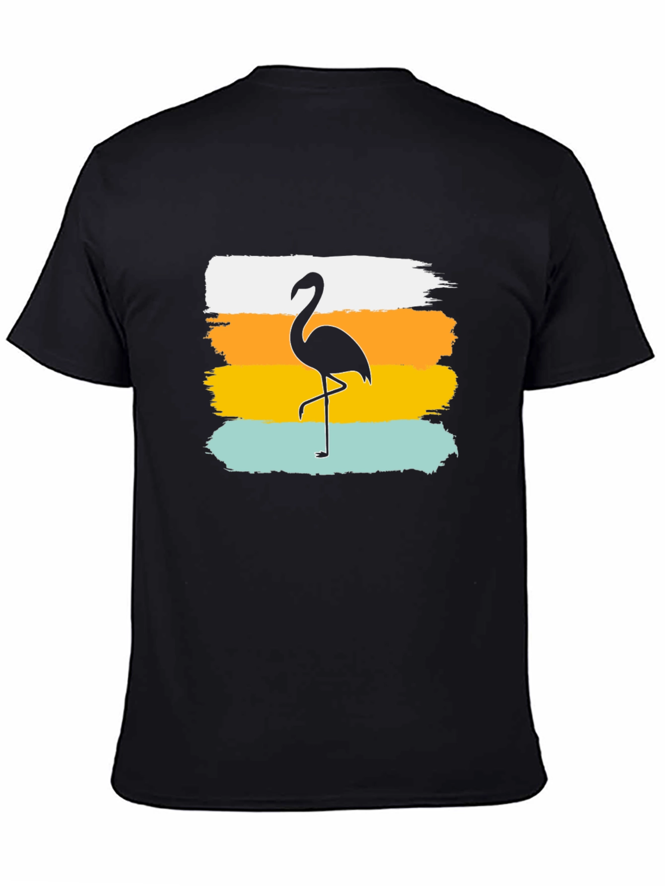Flamingo Silhouette T-Shirt - Black Tee
