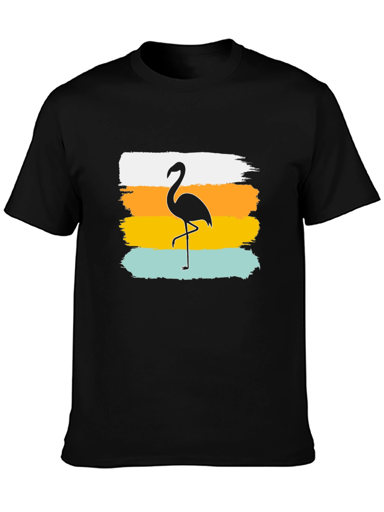 Flamingo Silhouette T-Shirt - Black Tee