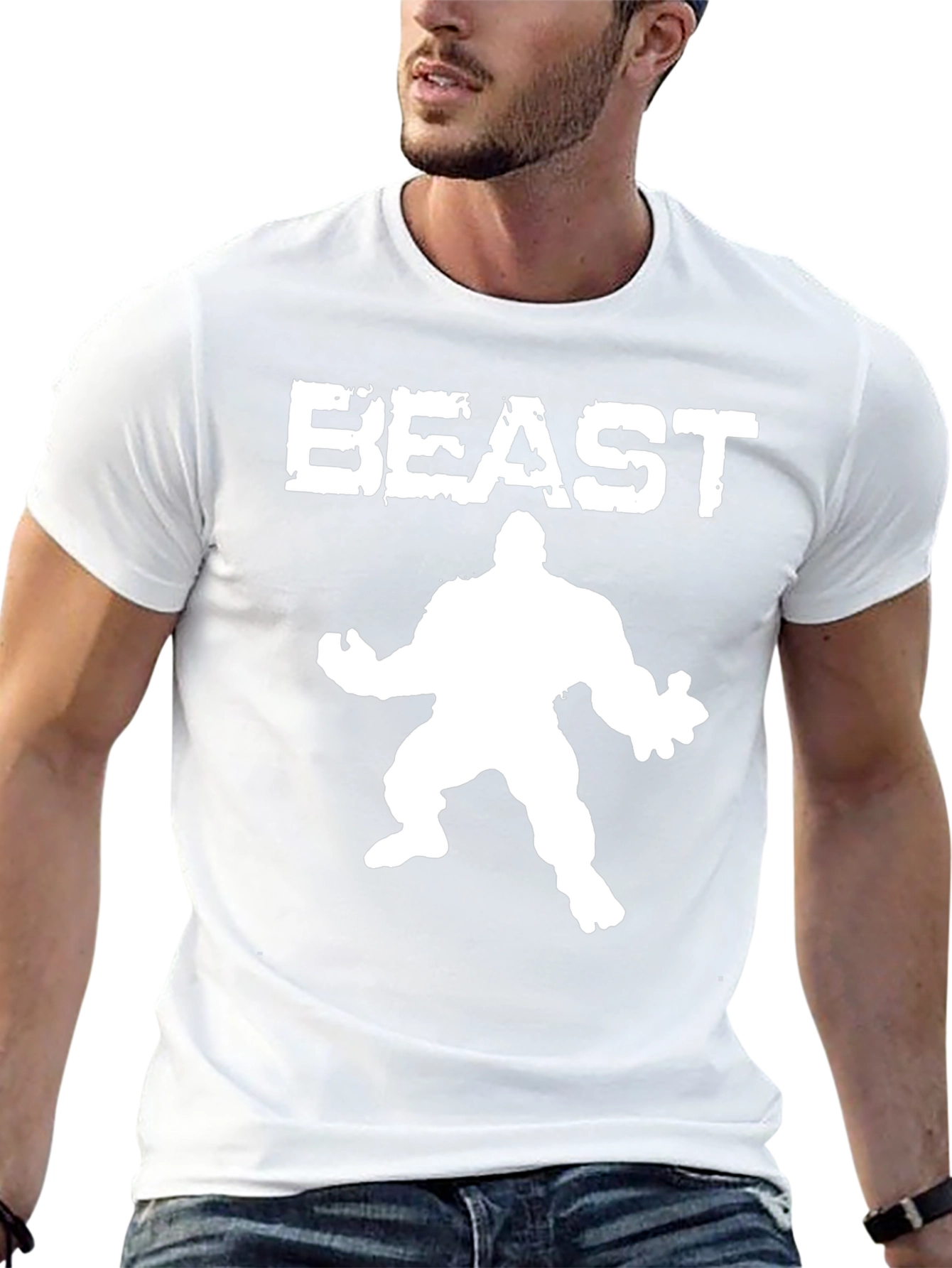 Beast Mode Graphic Tee - Black Cotton T-Shirt