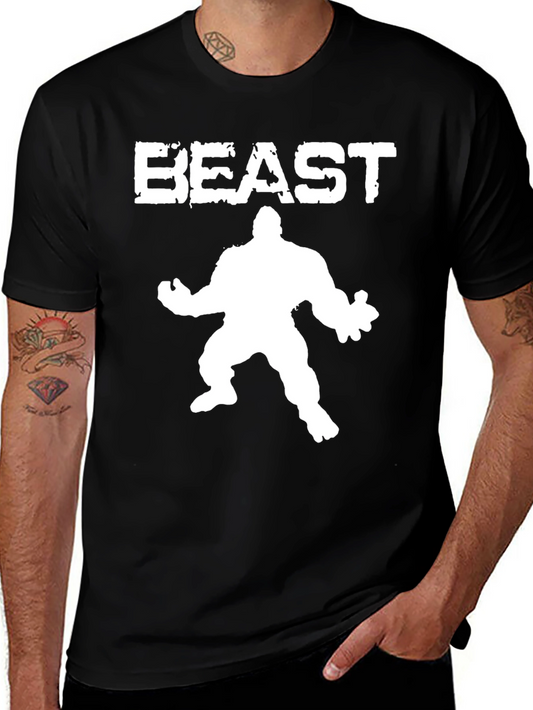 Beast Mode Graphic Tee - Black Cotton T-Shirt