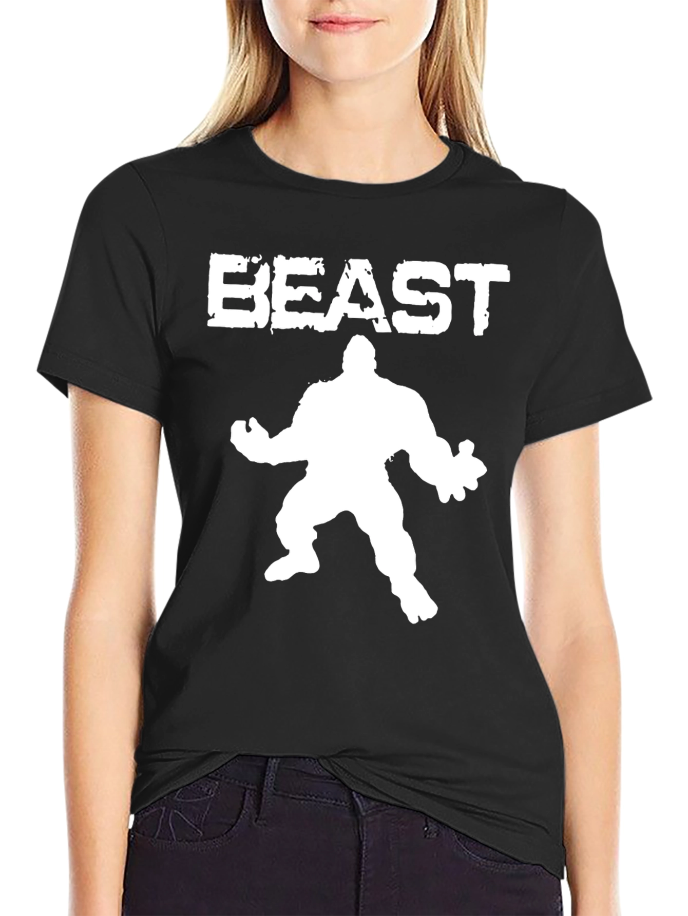 Beast Mode Graphic Tee - Black Cotton T-Shirt