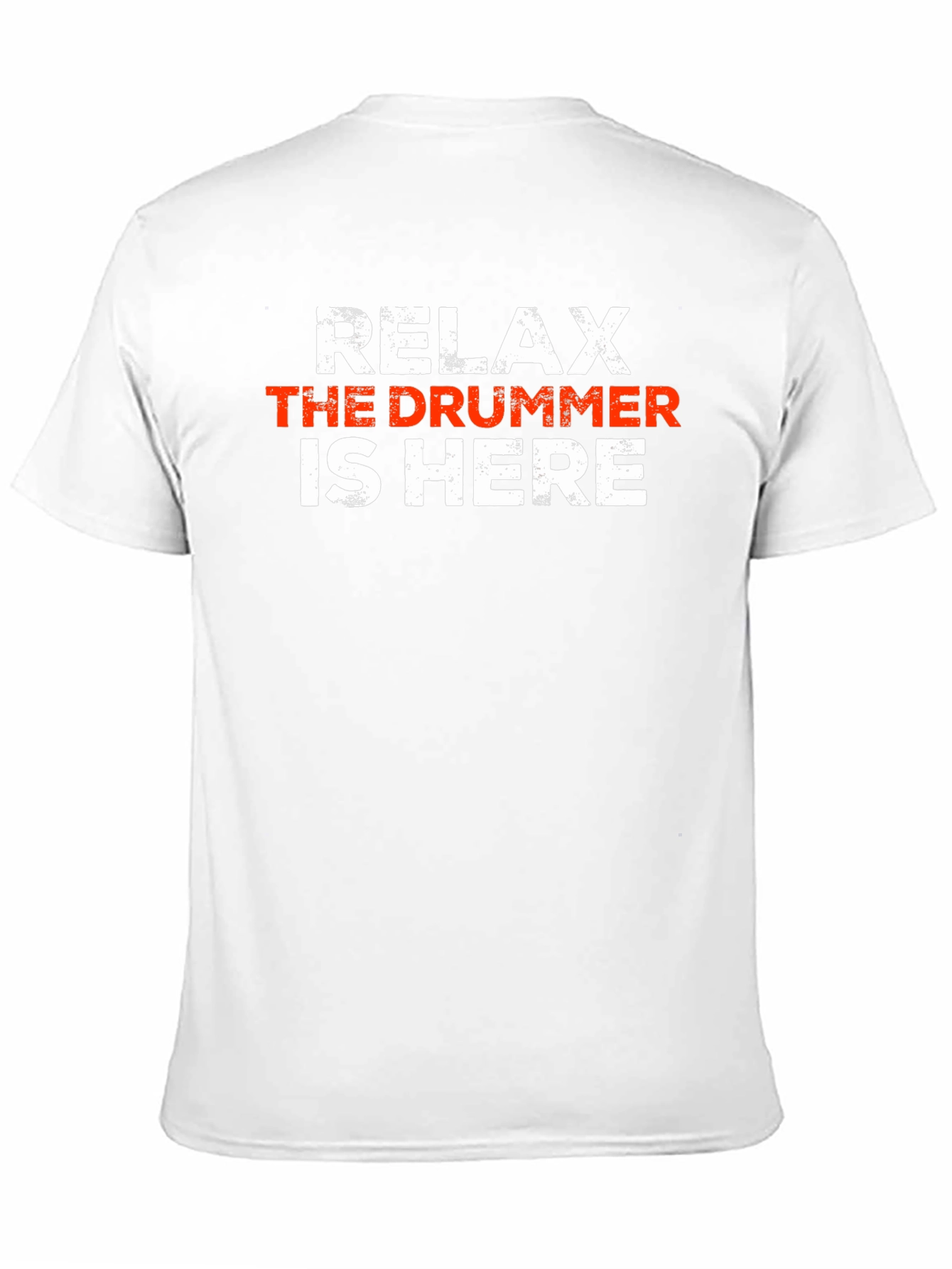 Relax The Drummer Is Here - Black Graphic T-Shirt
